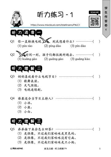 Primary 4 画龙点睛-听力理解