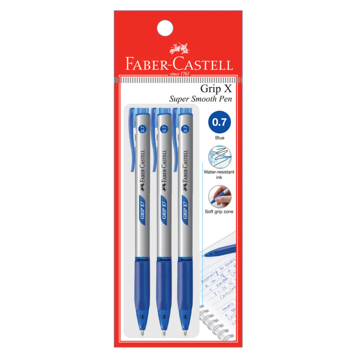Faber-Castell Grip X7 Ball Point Pen Various Colour
