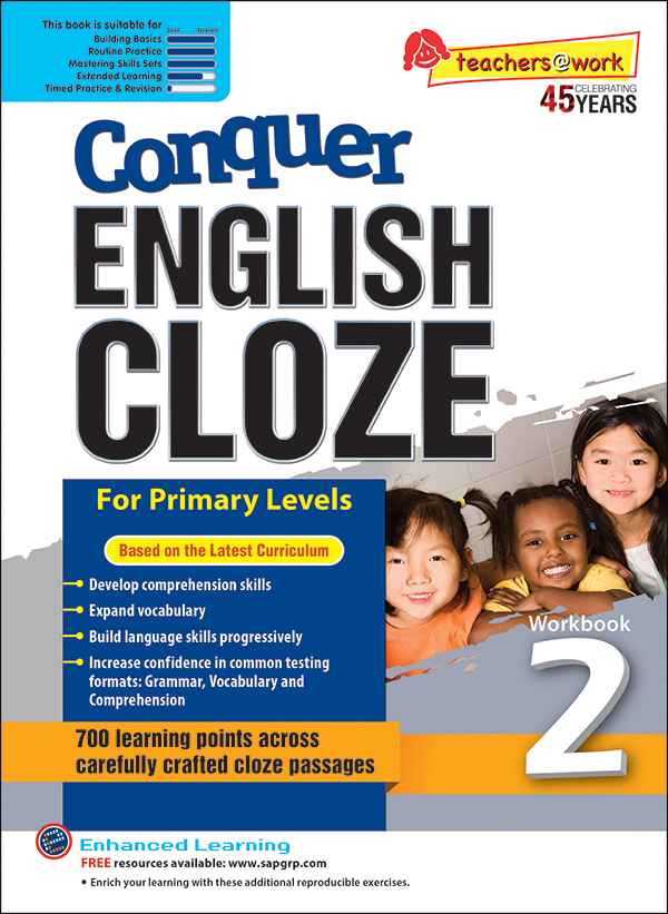 Conquer English Cloze For Primary Levels Workbook 2 – Popular Book