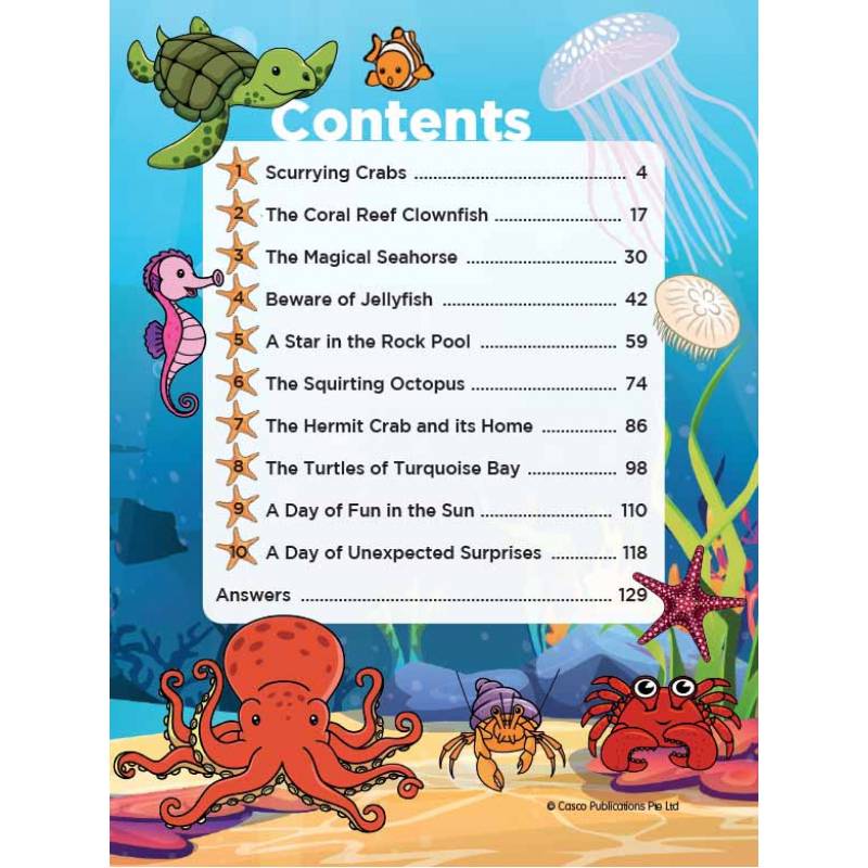 K2 Preschool Maths And Drawing Book 4: Beach And Coral Reef Creatures