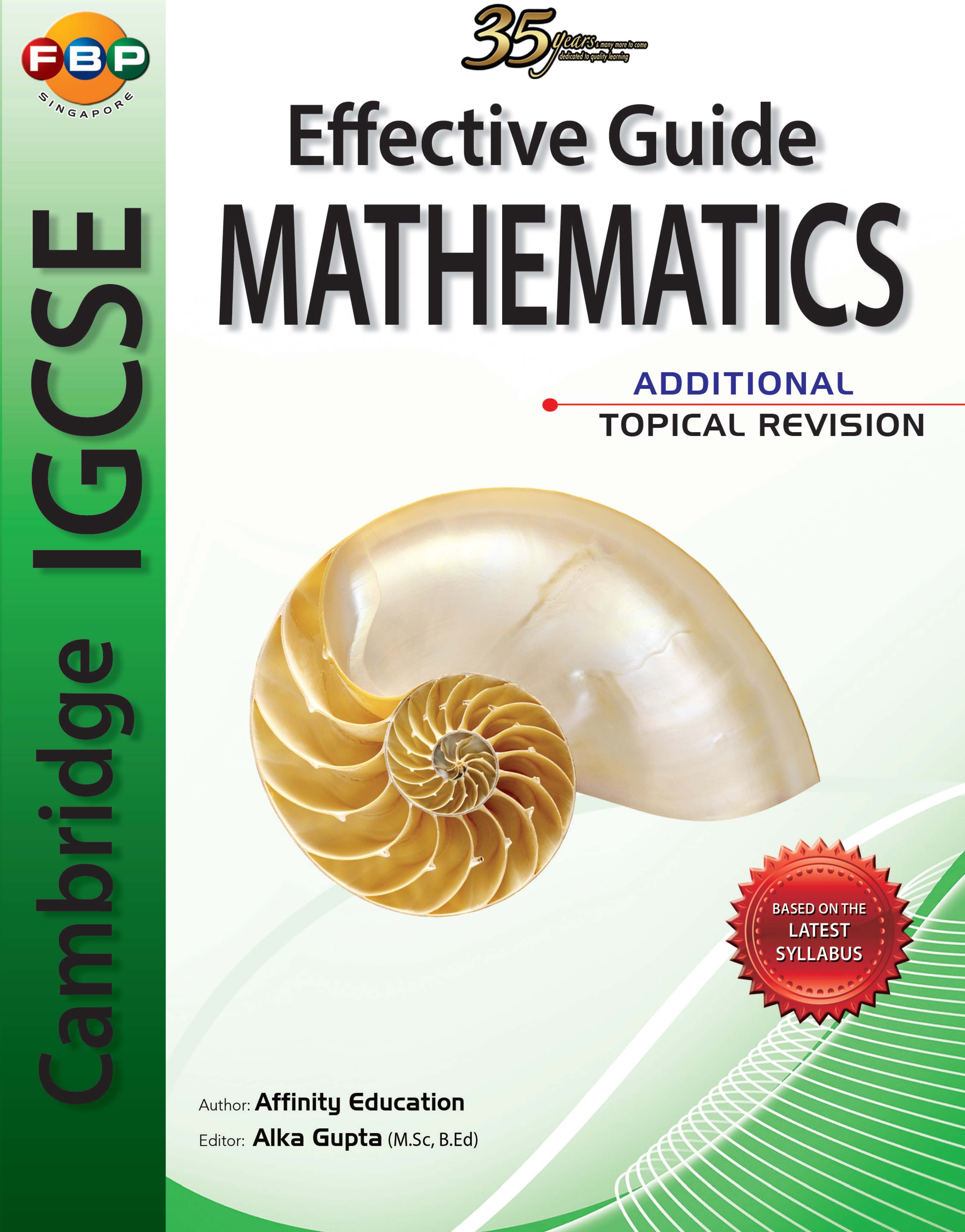 IGCSE Effective Guide Additional Maths Topical Revision 2nd Edition