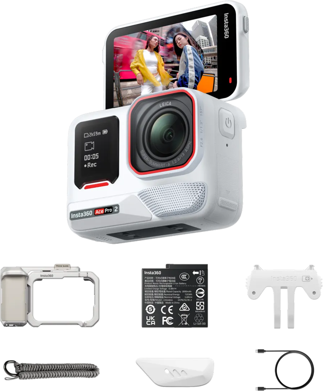 Insta360 Ace Pro 2 (Arctic White) | Xplorer Bundle (Moonlight