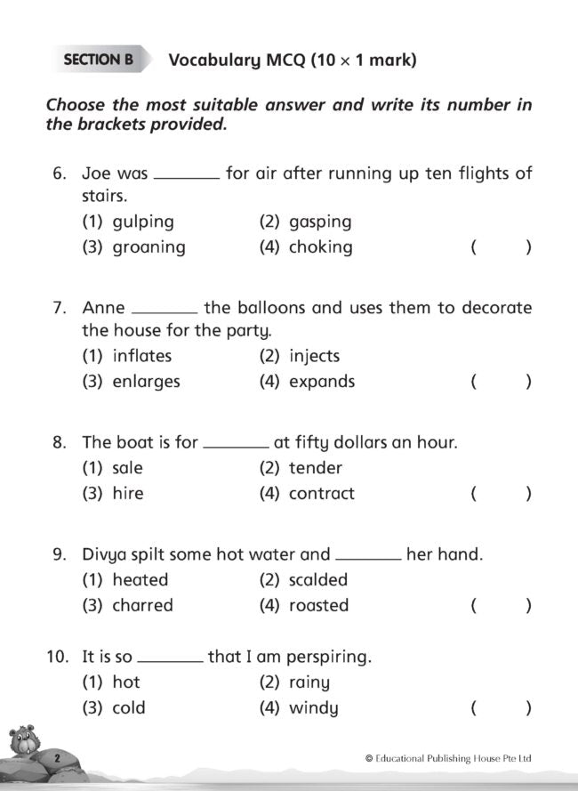 Primary 2 English Class Tests