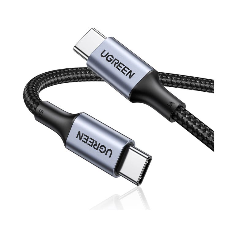 ちゃあ⭐︎ UGREEN 70427 US316 USB-C TO USB-C 1M BLACK 100W DATA CABLE (BRAIDED)