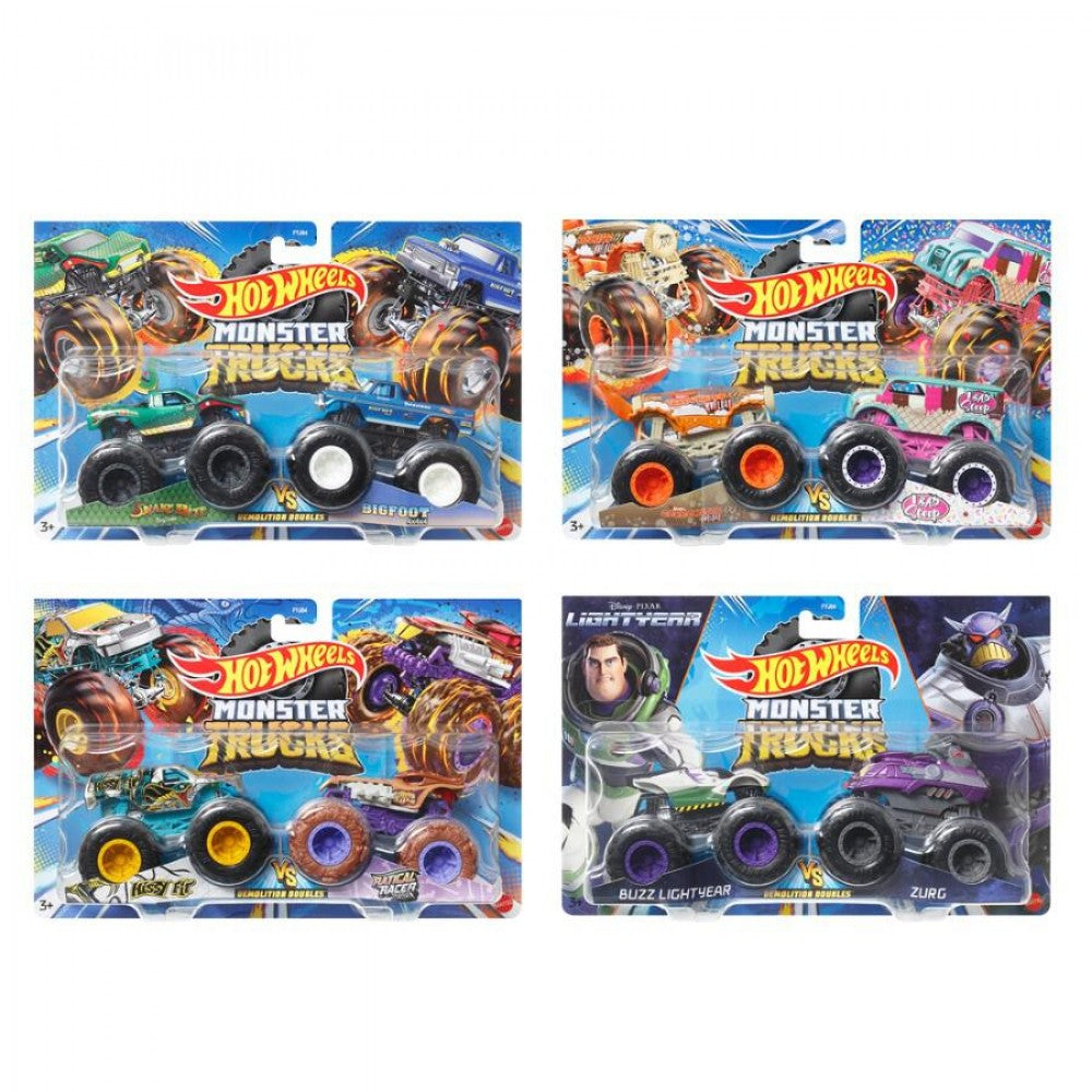 Hot Wheels Mt 1:64 Scale Demolition Doubles - Assorted