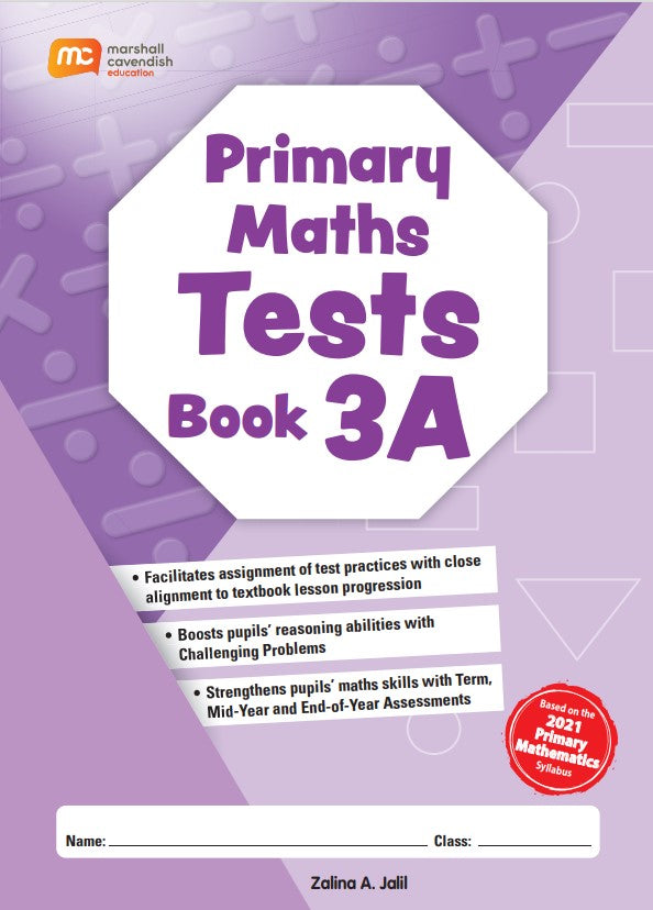 Primary 3a Maths Tests Book
