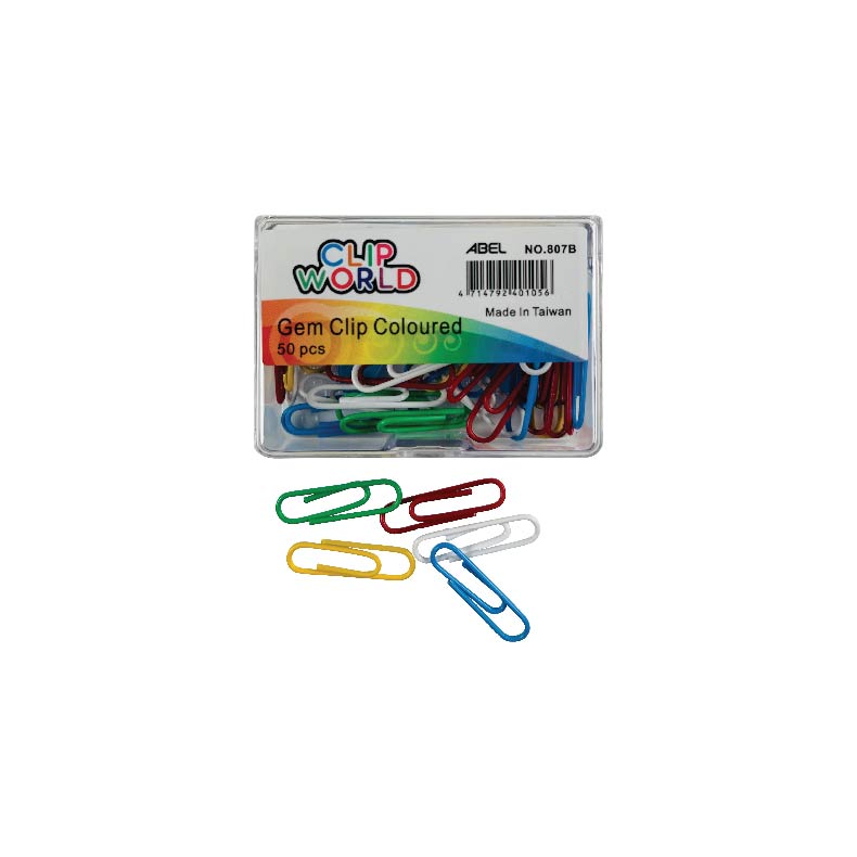 Abel Coloured 28mm Paper Clip 50s