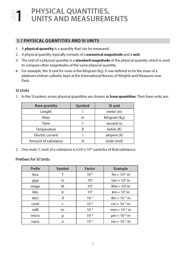 Key Study Guide: O-Level Physics Volume 1 Revision Notes, Worked Examples & Practice
