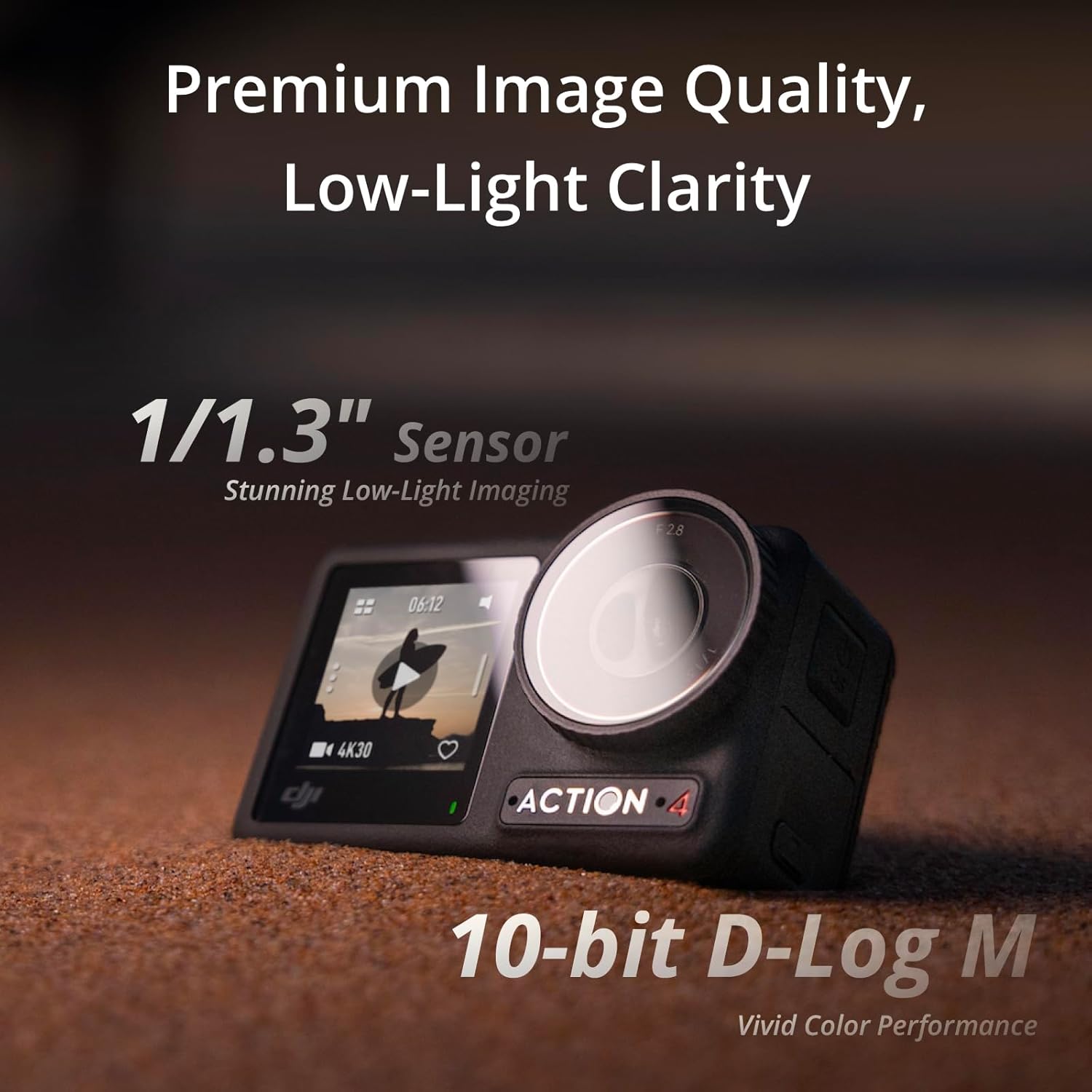 DJI Osmo Action 4 Adventure Combo, Waterproof Action Camera 4K with 1/1.3" Sensor, Stabilization, Dual Touchscreens, Up to 7.5 h with 3 Batteries, Mini Action Camera for Travel, Outdoor, Sports