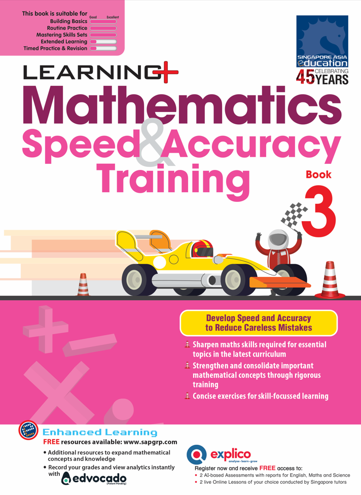 LEARNING+ Mathematics Speed & Accuracy Training Book 3