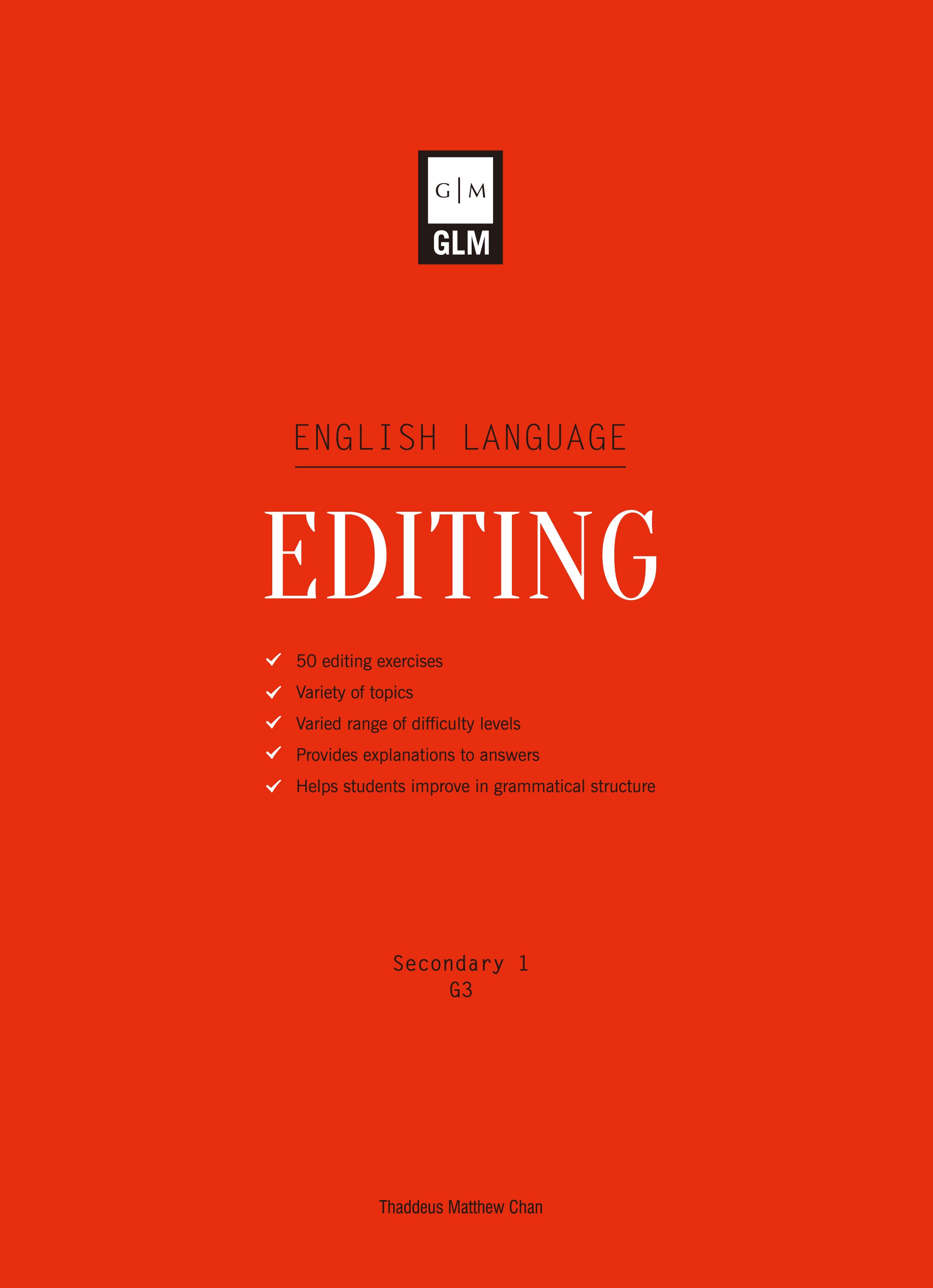 Secondary 1 Express English Editing-2nd Edition