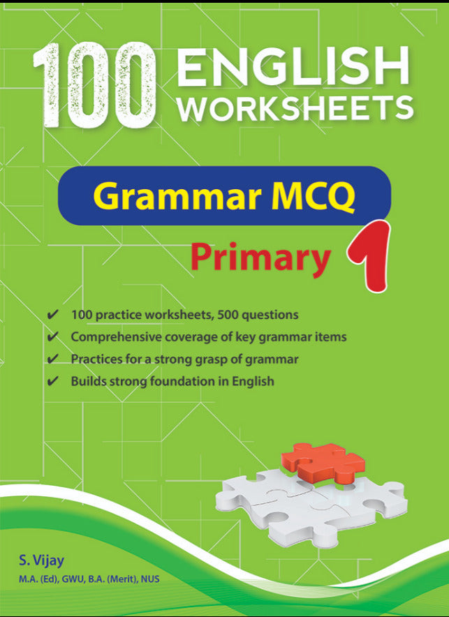 Primary 1 100 English Worksheets: Grammar MCQ – Popular Book Company ...
