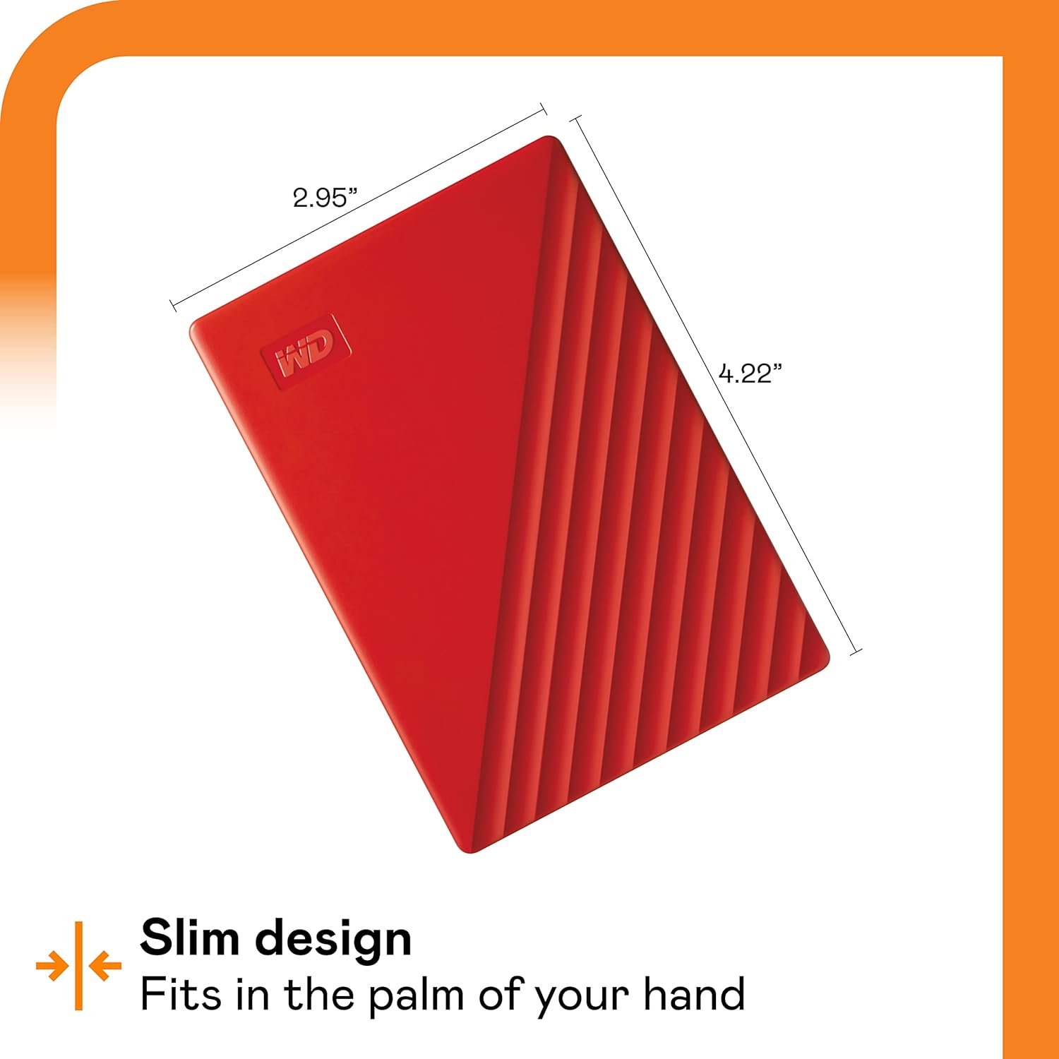 Western Digital WDBYVG0010BRD-WESN My Passport Portable External Hard Drive, 1TB, Red
