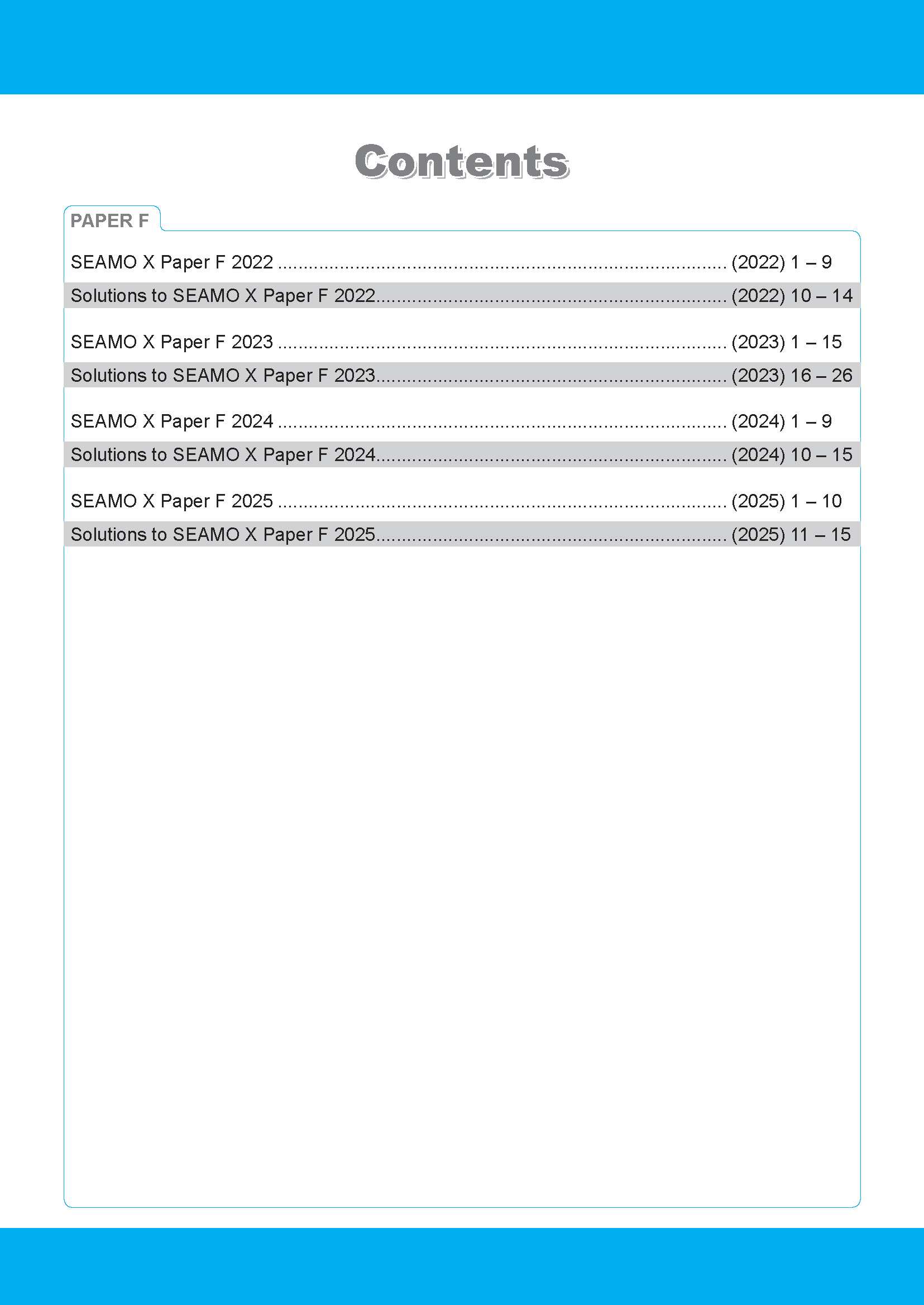 Pre-University 1 & 2 SEAMO Math Olympiad International Competition Preparation Paper F (SEAMO 2016-2024 + SEAMO X 2019-2025)