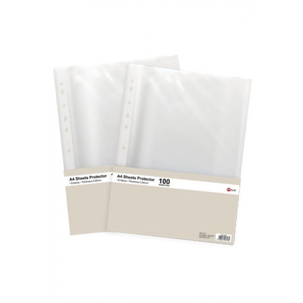 POP BAZIC Sheet Protector A4 Emboss 0.05mm - 100 Sheets