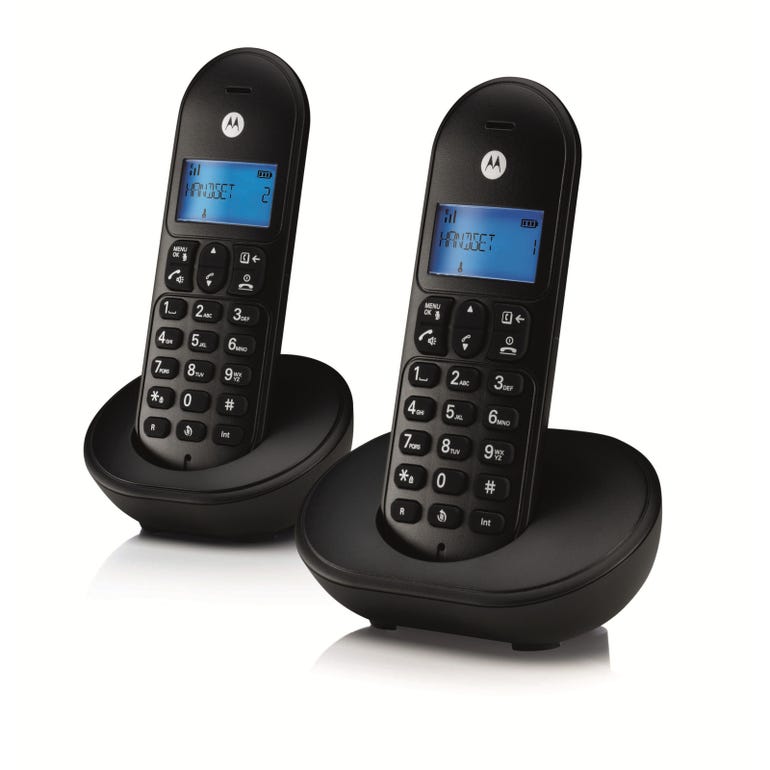 Motorola T102 Twin DECT Phone - Black