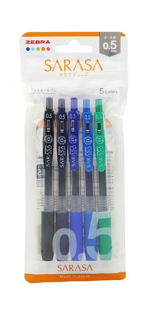 Zebra Sarasa Clip - 5 Col- Set C – Popular Book Company Pte Ltd