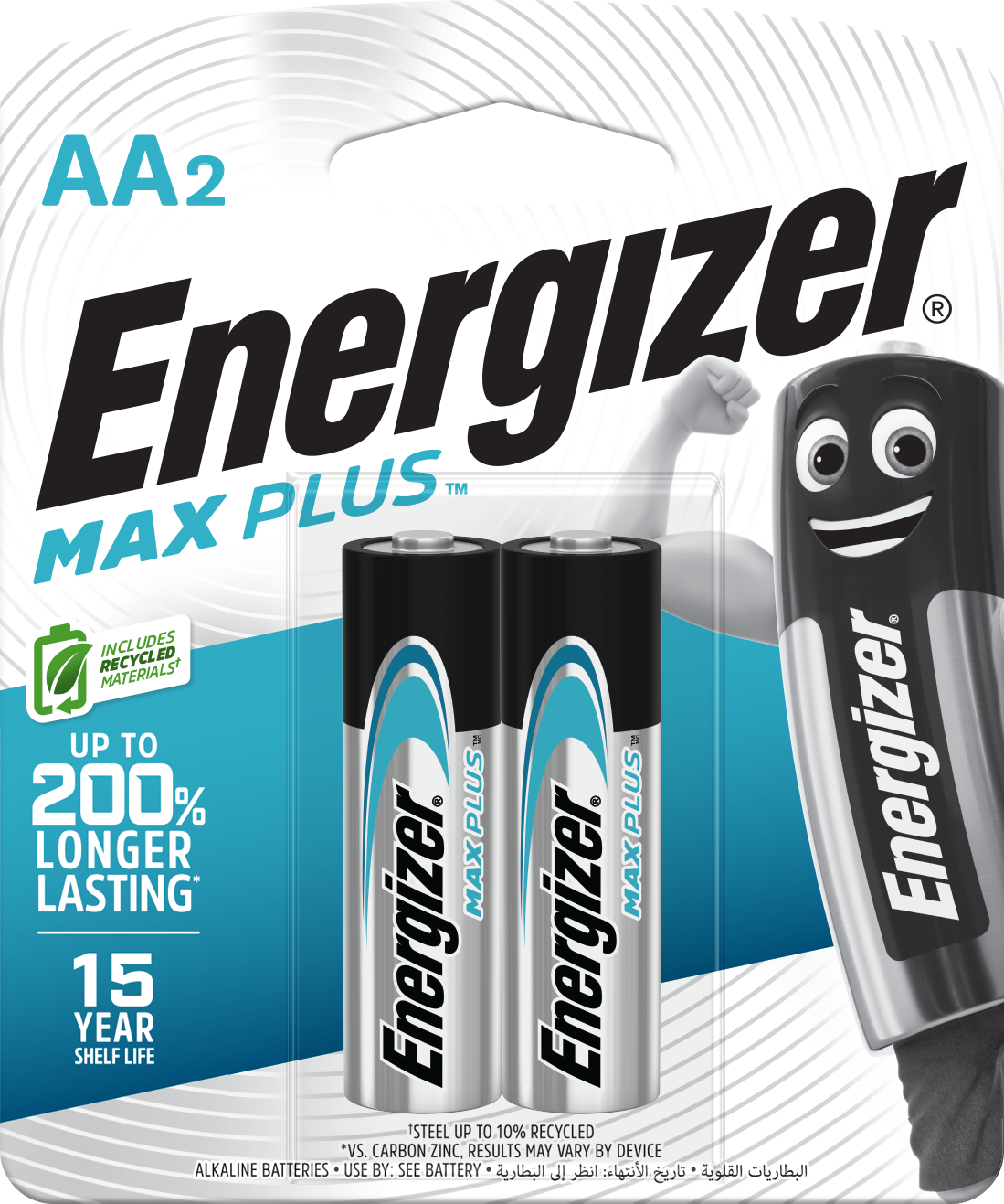 ENERGIZER MAX PLUS AA 2S EP91 RP2 2pcs