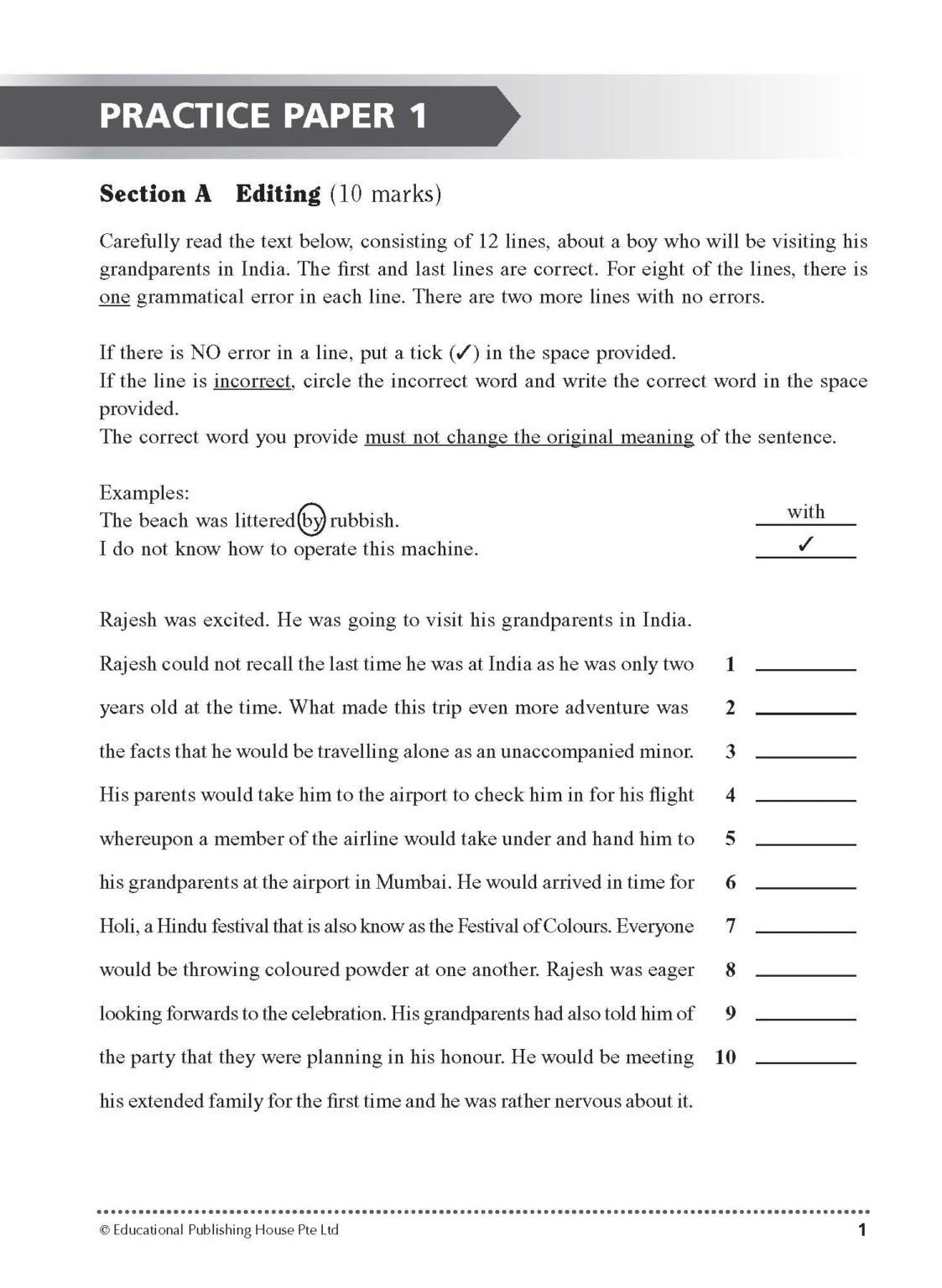 Secondary 2 ( Express ) English Paper 1 Practice