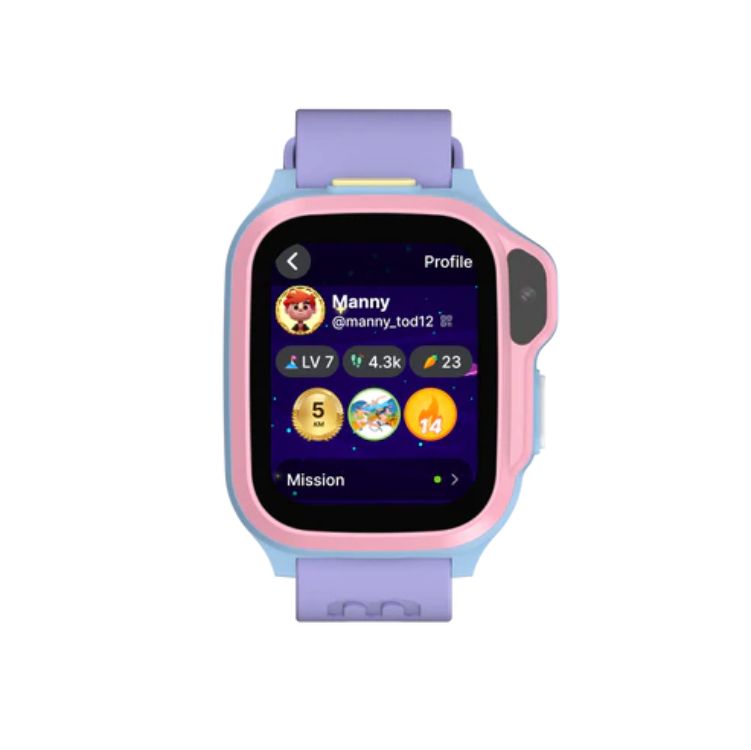 myFirst Fone S4 4G LTE Kids Smartwatch with GPS Tracking, Voice & Video Call, magiCode Messaging, and Parental Control - Cotton Candy Mix