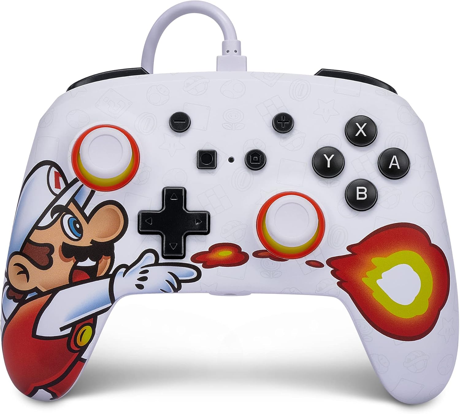 PowerA Enhanced Wired Controller for Nintendo Switch - Fireball Mario (Officially Licensed)