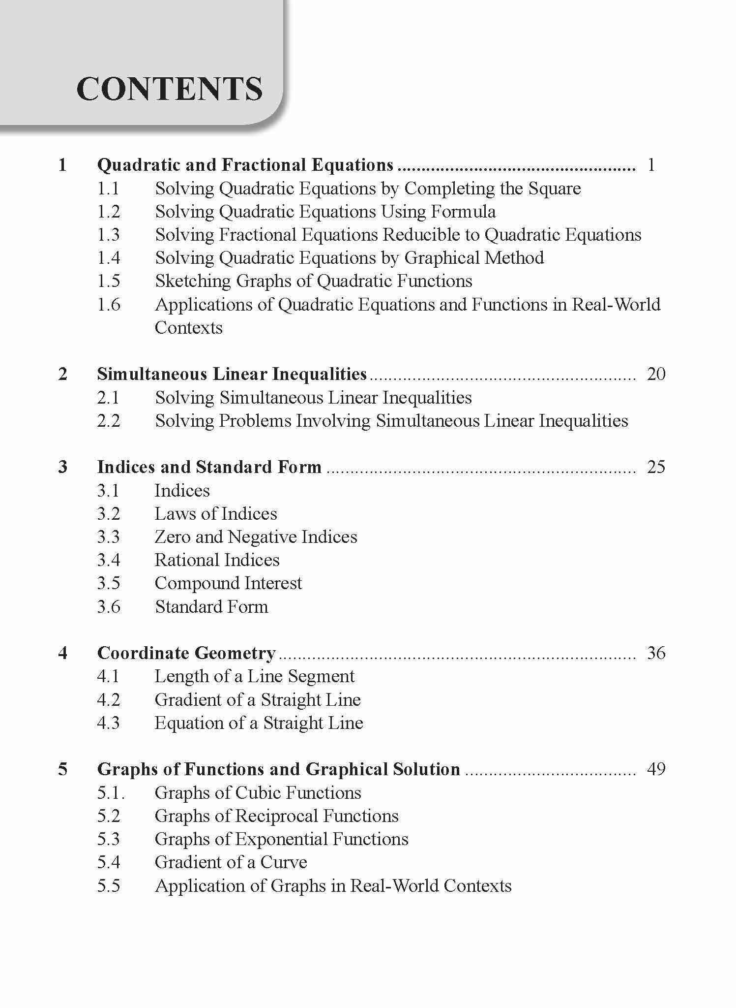 Secondary 3/4 Express (G3) Topical Maths