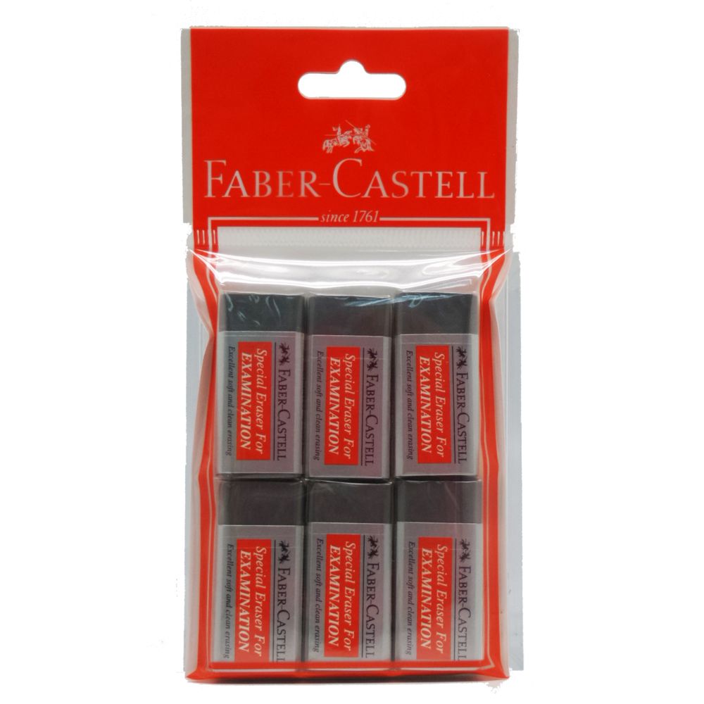 Faber-Castell Exam Eraser 6 in 1 Pack-187131-6