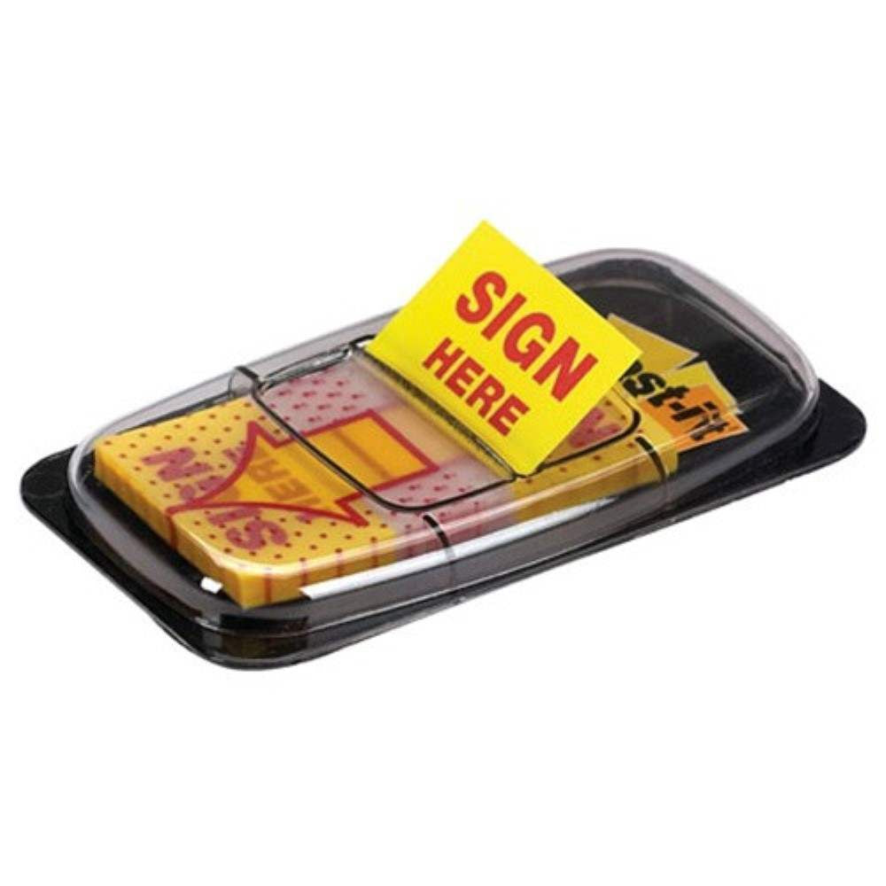 Post-it® 680-9 Flags Sign Here, 1x1.7"