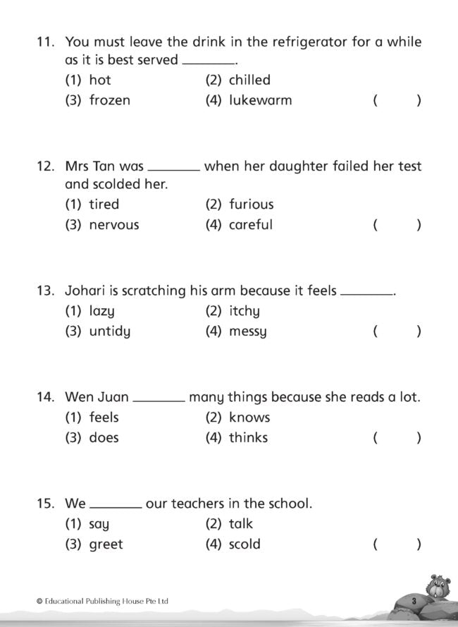Primary 2 English Class Tests