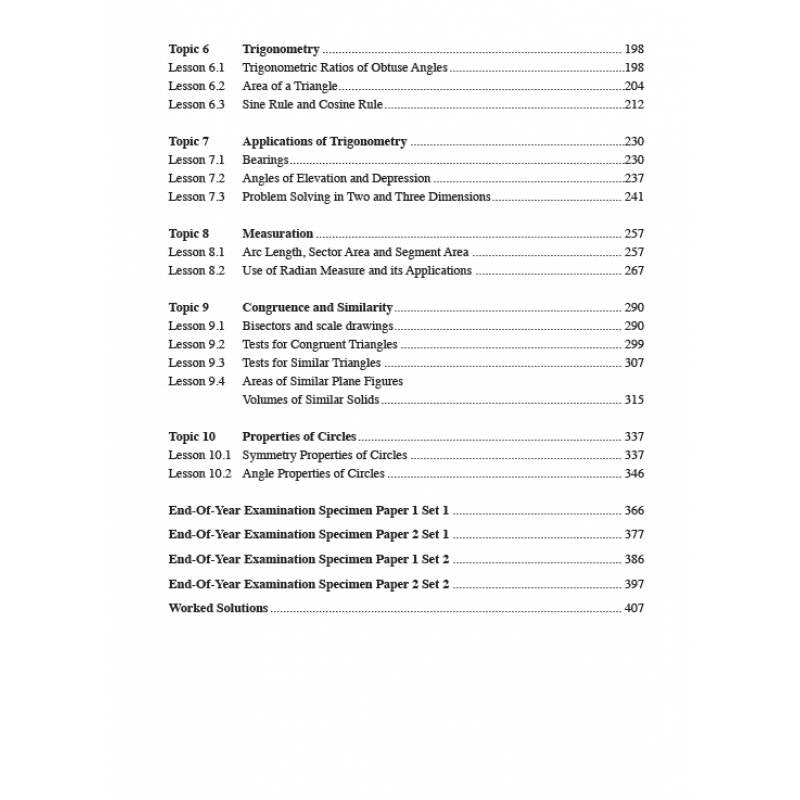 Secondary 3 Mathematics Topical Guide - Revised Edition