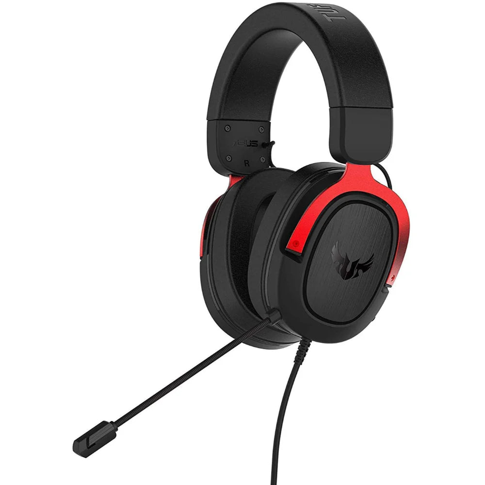 ASUS TUF Gaming H3 Wired Headphone with 7.1 Virtual Surround Sound, Red