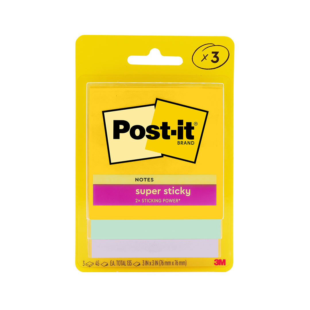 Post-it® Super Sticky Notes 3x3" Sweets, 3pads/pack