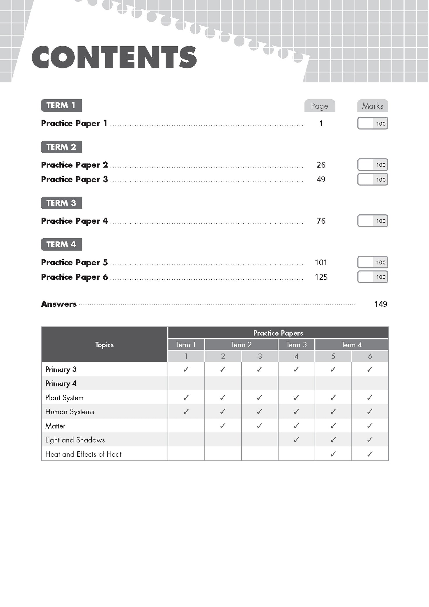 Primary 4 TOP Science Practice Papers