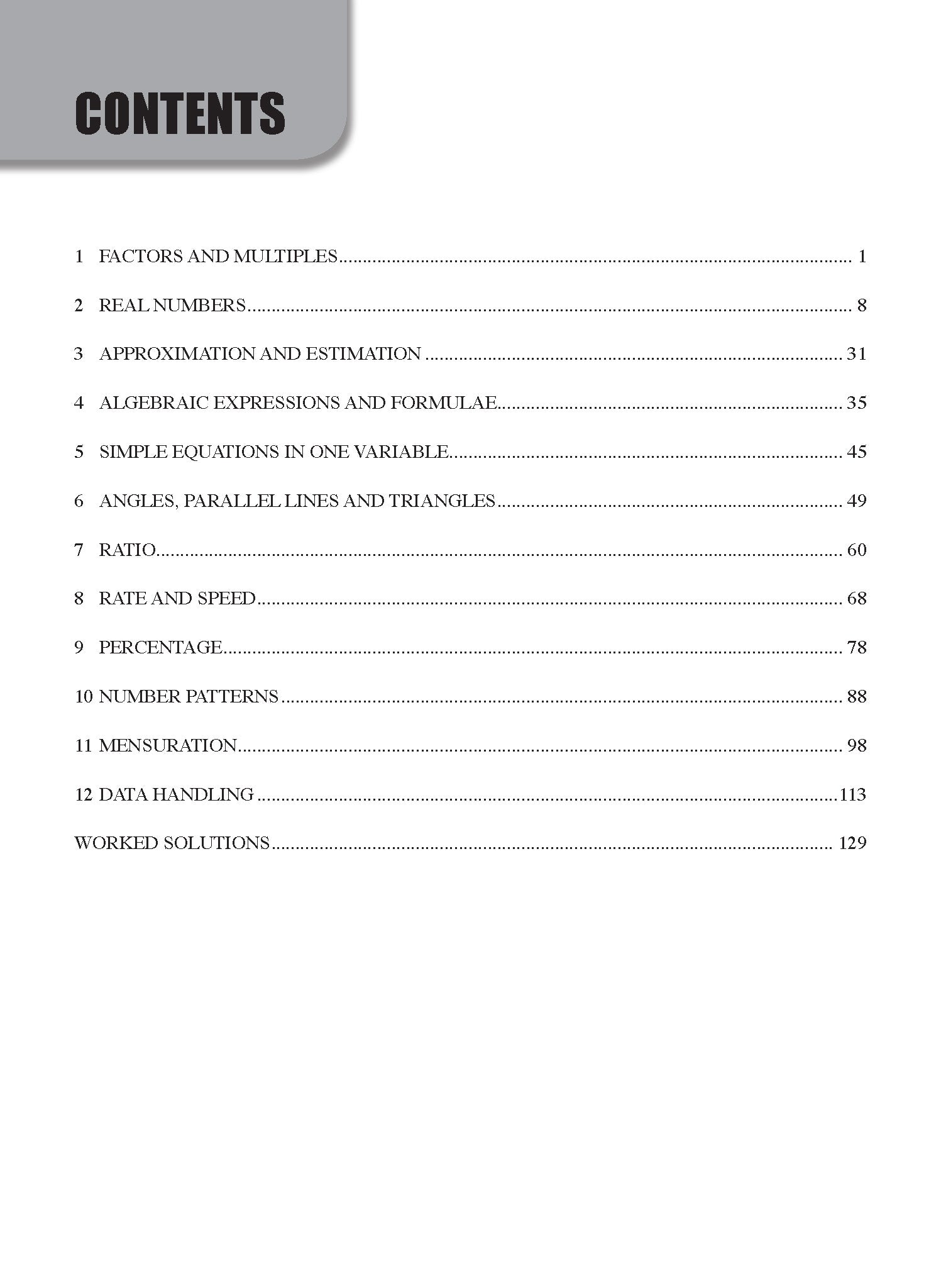 Secondary 1 (G2) Topical Maths 4Ed