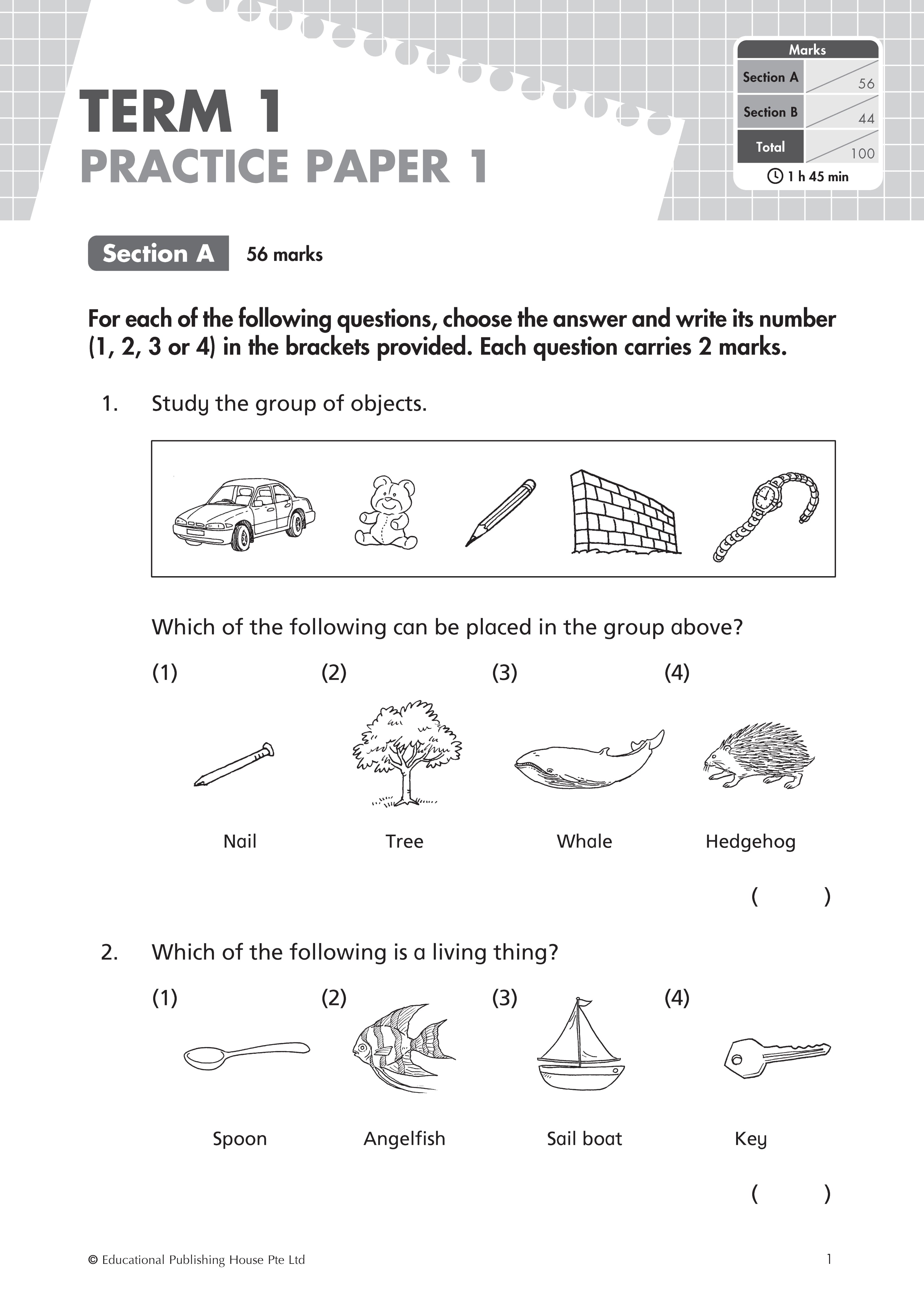 Primary 3 TOP Science Practice Papers