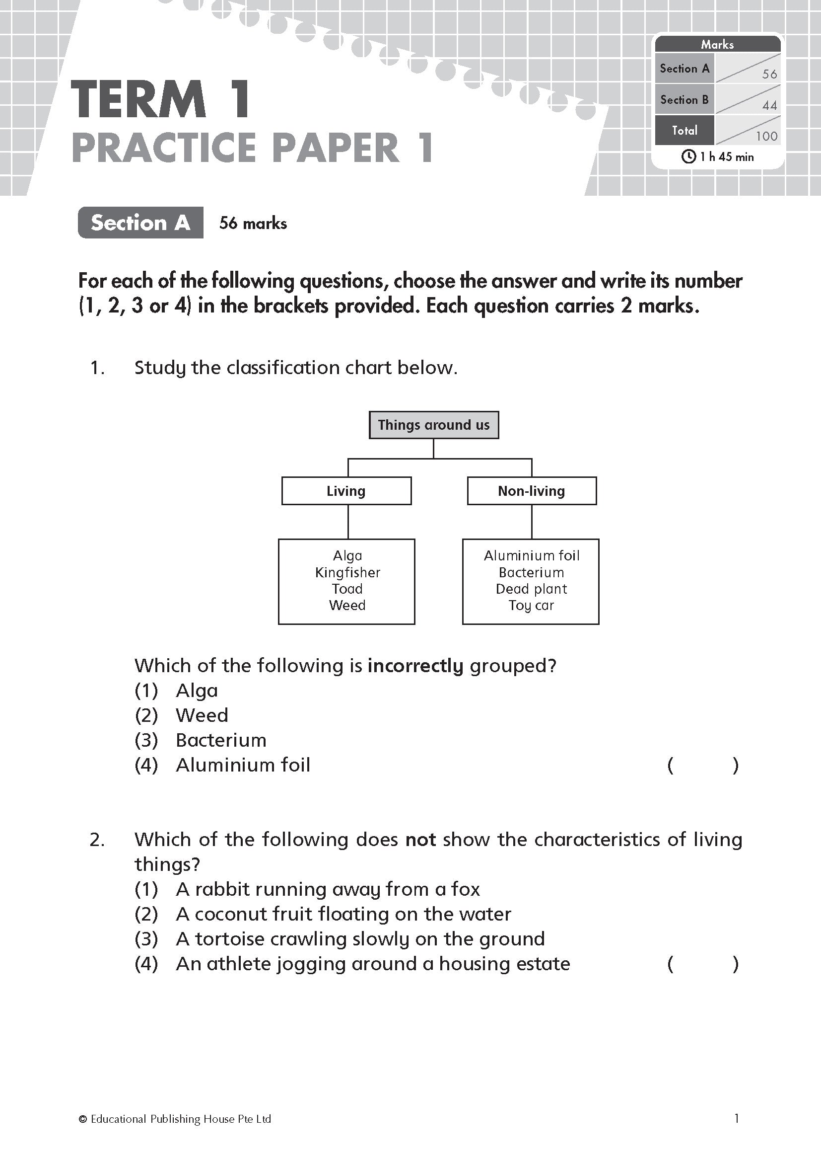 Primary 4 TOP Science Practice Papers