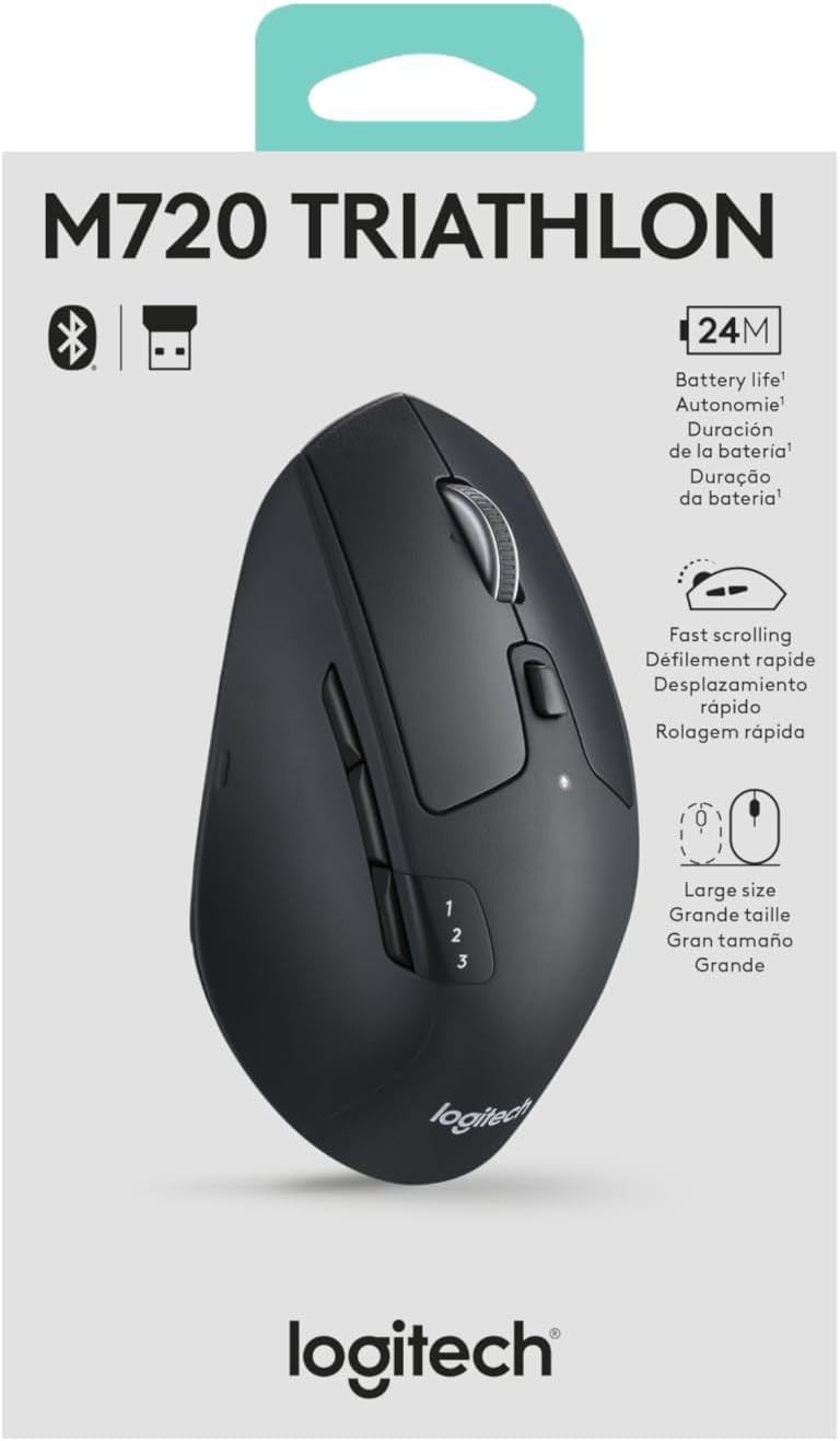 Logitech M720 Triathalon Multi-Device Wireless Mouse