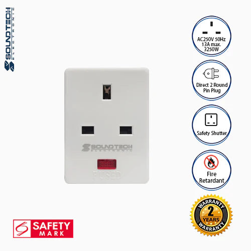 Soundteoh 3 Multiway Adaptor With Indicator Light PP-36