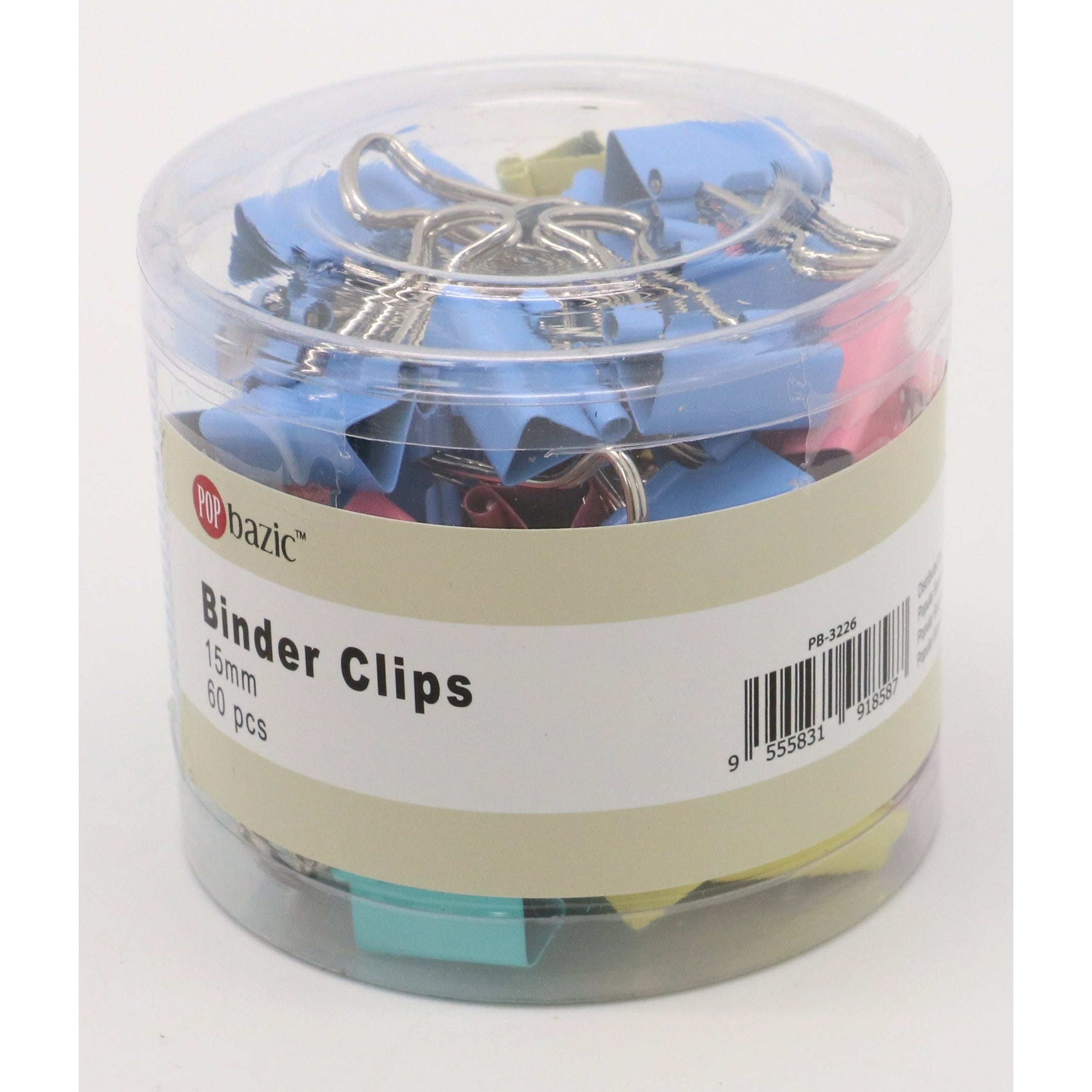 POP BAZIC COLOR BINDER CLIP 15MM 60'S-PB-3226