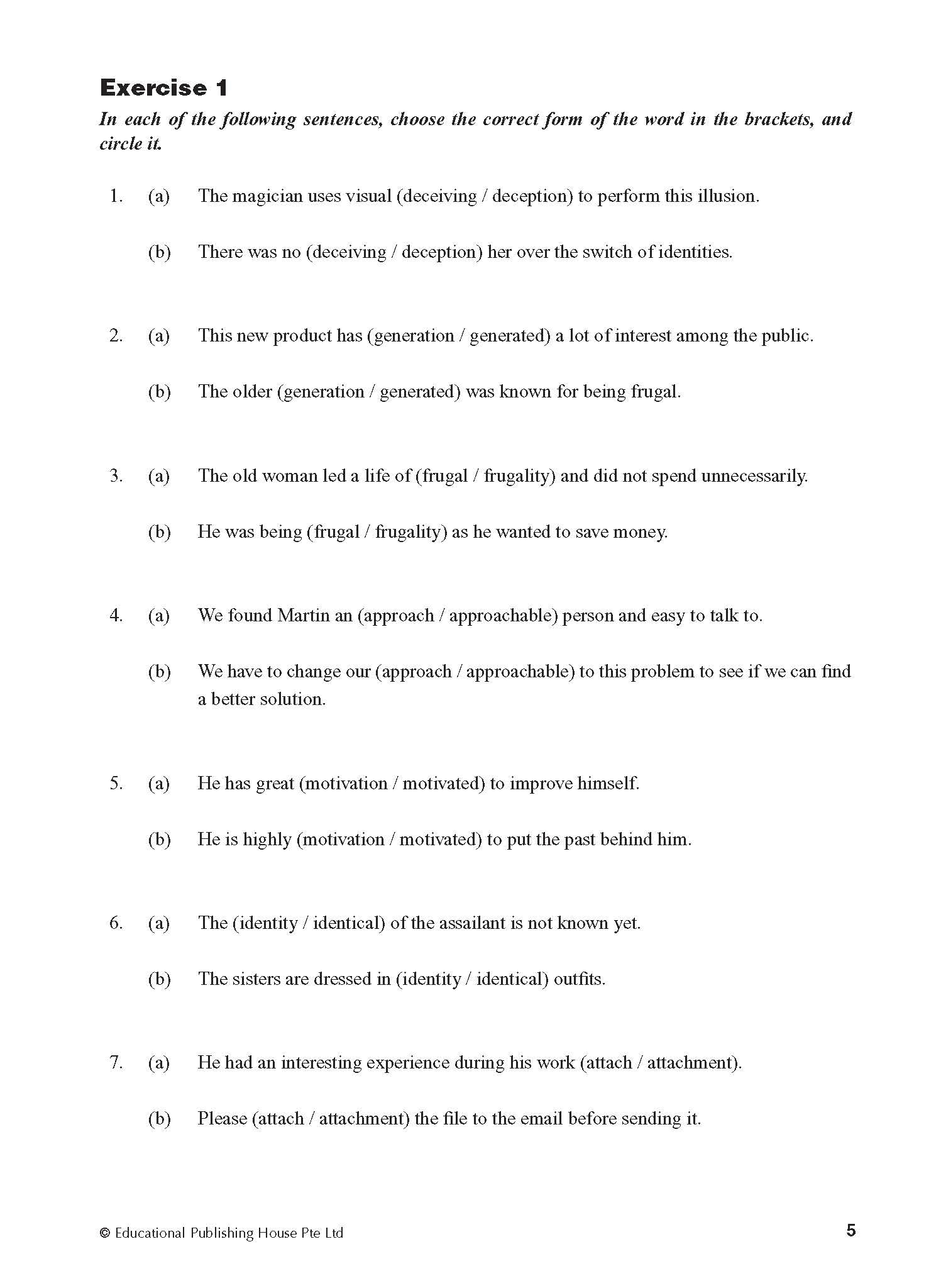 Secondary 2(E) Intensive Vocabulary Drills