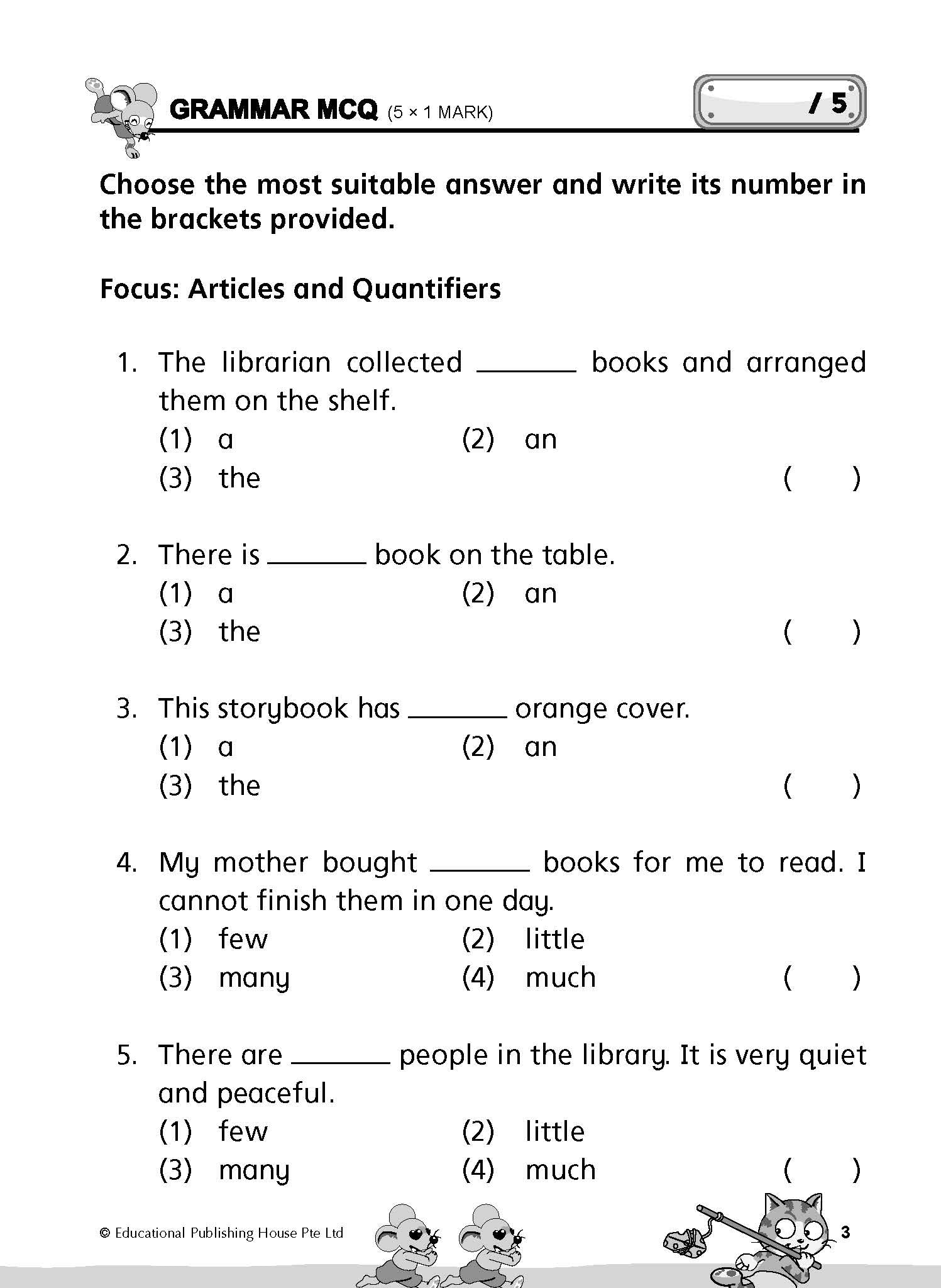 Primary 1 Diagnostic Practice In English