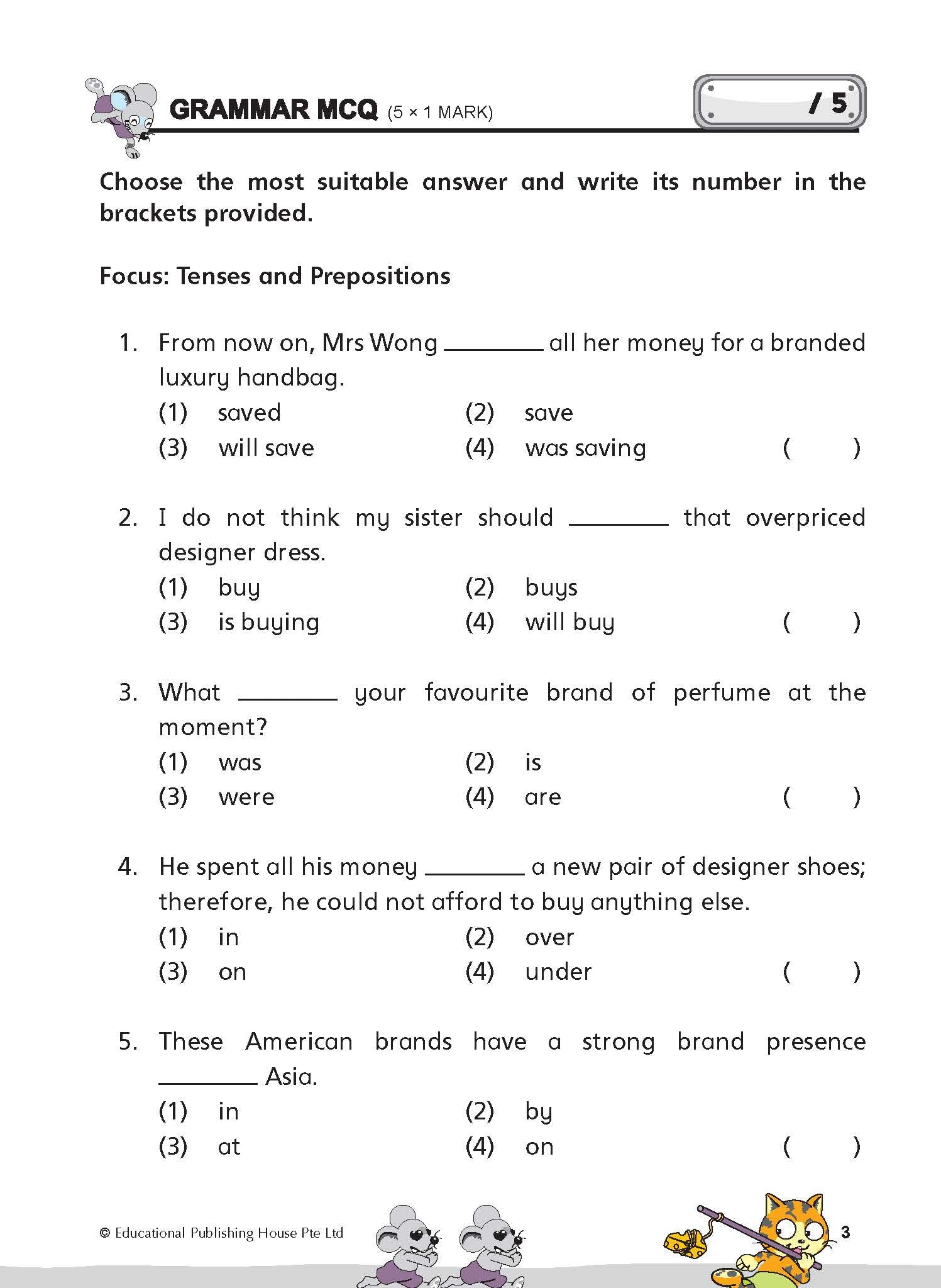 Primary 3 Diagnostic Practice In English