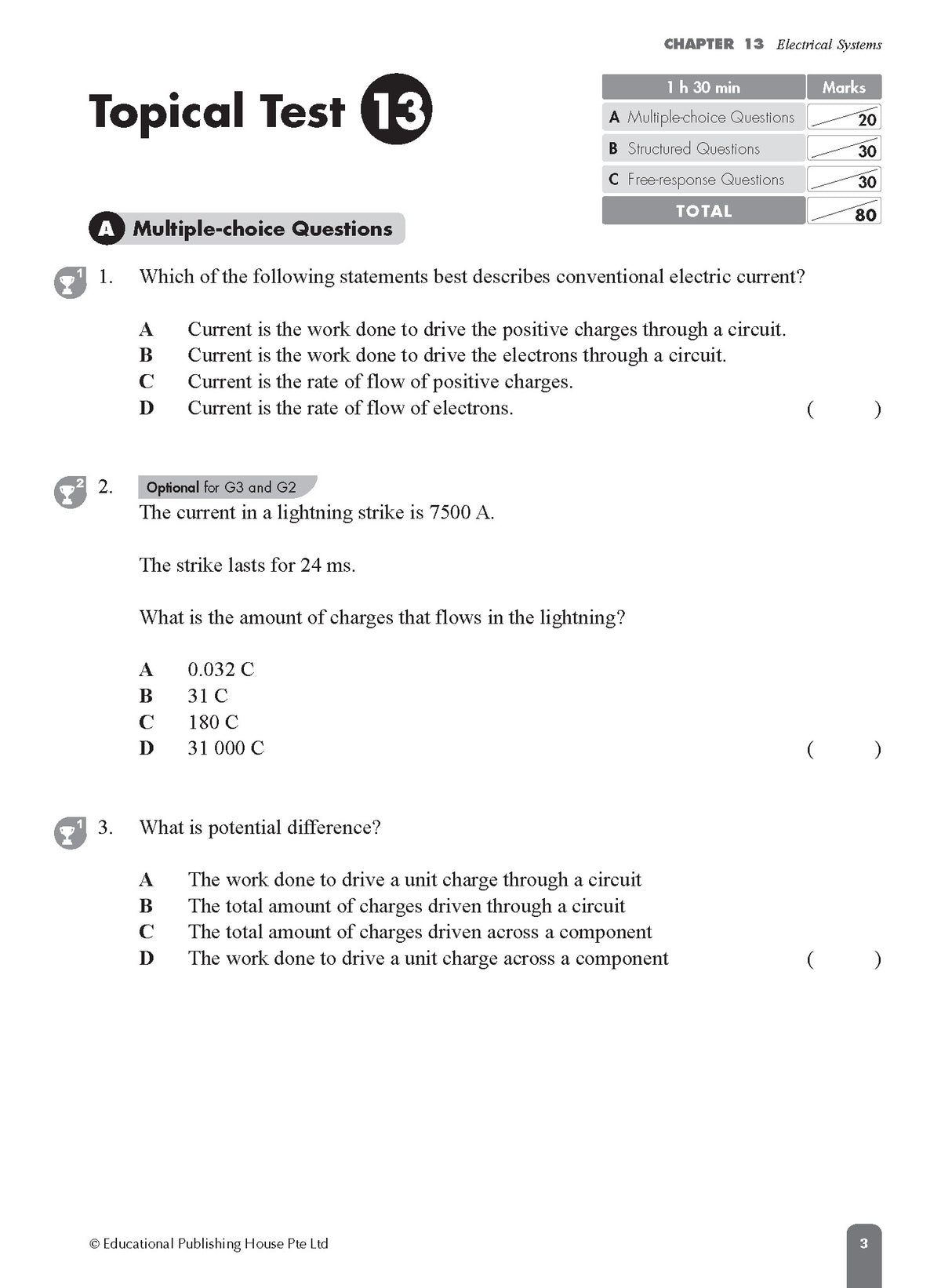 Secondary 2B/G3 Fast Forward Science Topical Tests