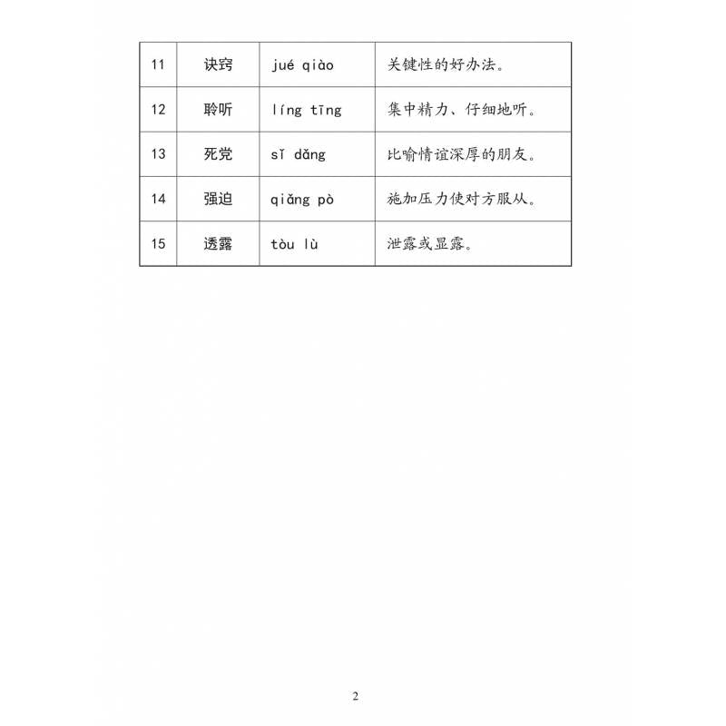 Secondary 3 Chinese Vocabulary Practice 中三快捷华文语文应用