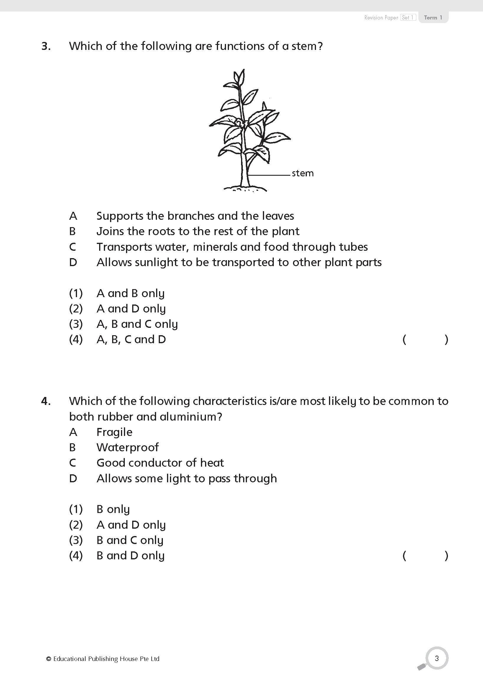 Primary 4 Science Revision Papers