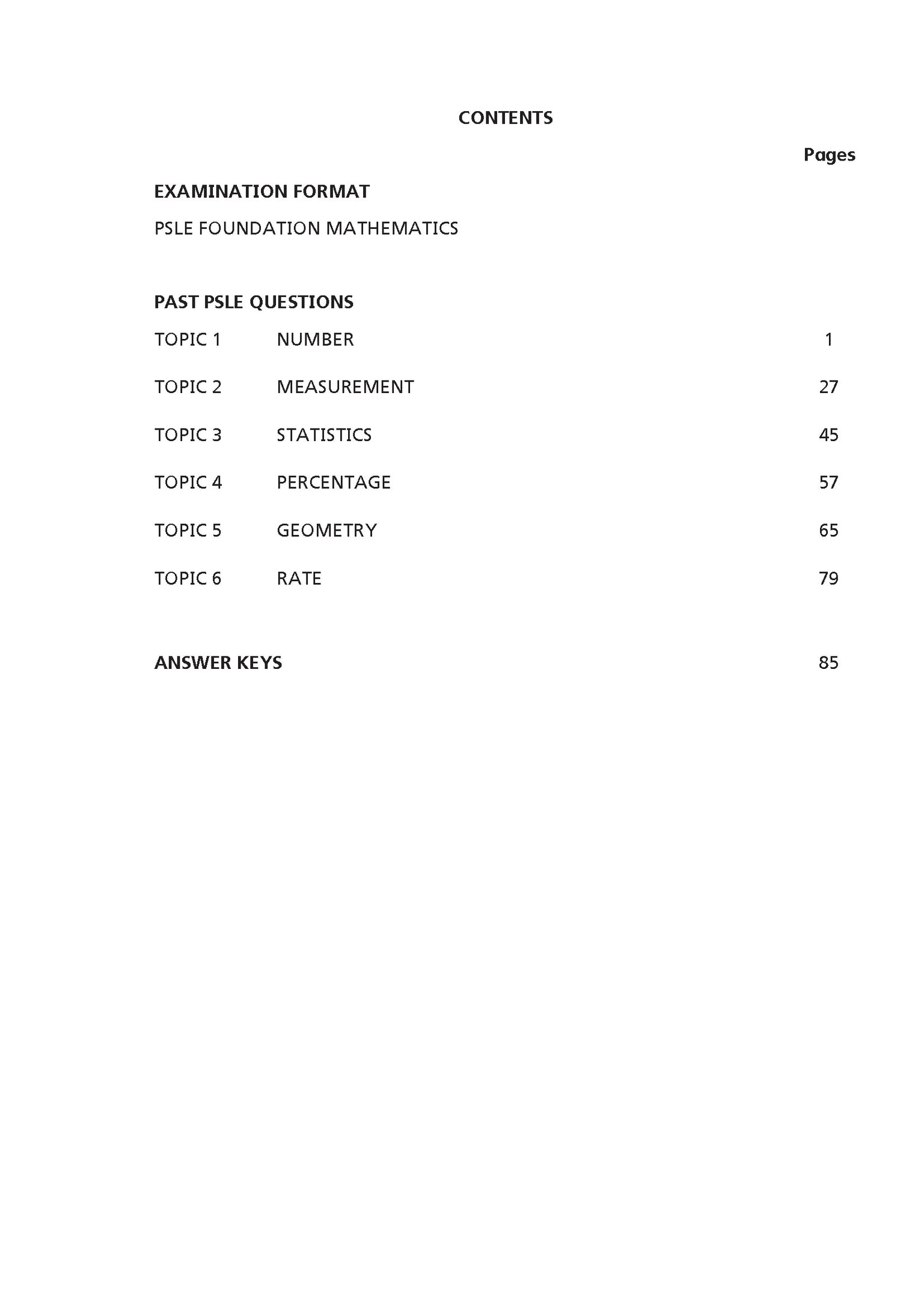 PSLE Foundation Maths Exam Q&A 22-24 (Topic)