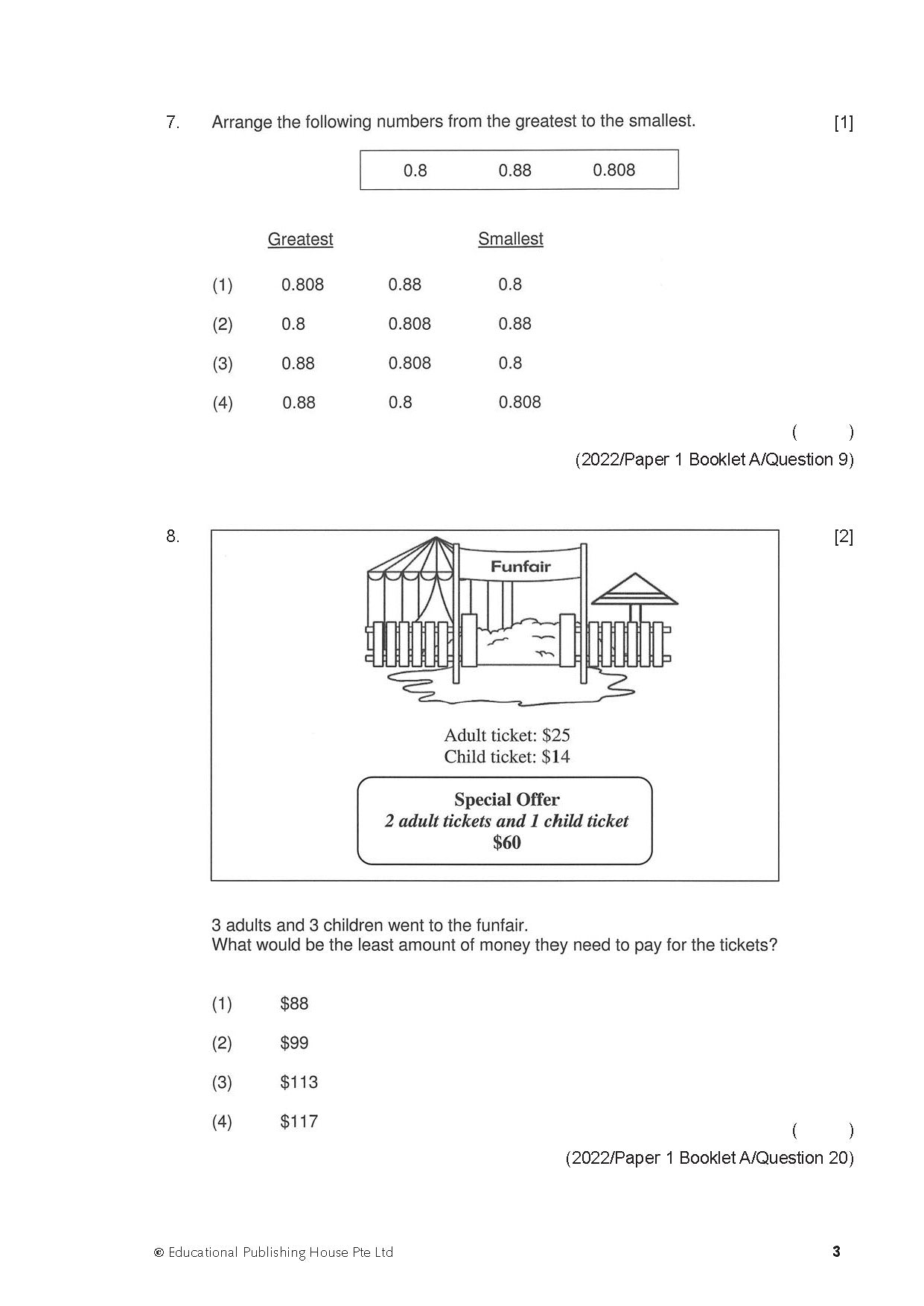 PSLE Foundation Maths Exam Q&A 22-24 (Topic)