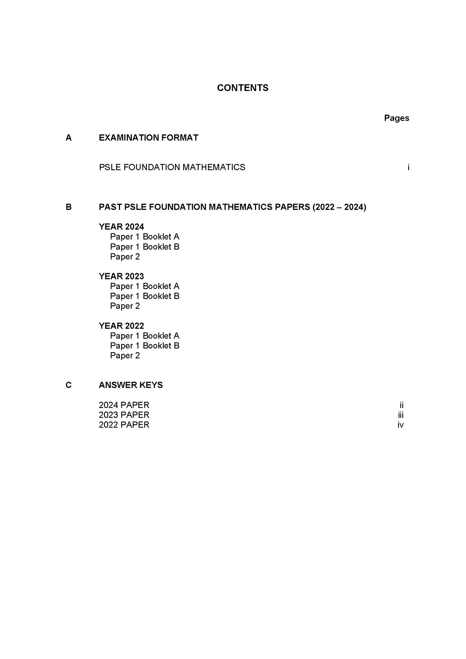 PSLE Foundation Maths Exam Q&A 22-24 (Yearly)