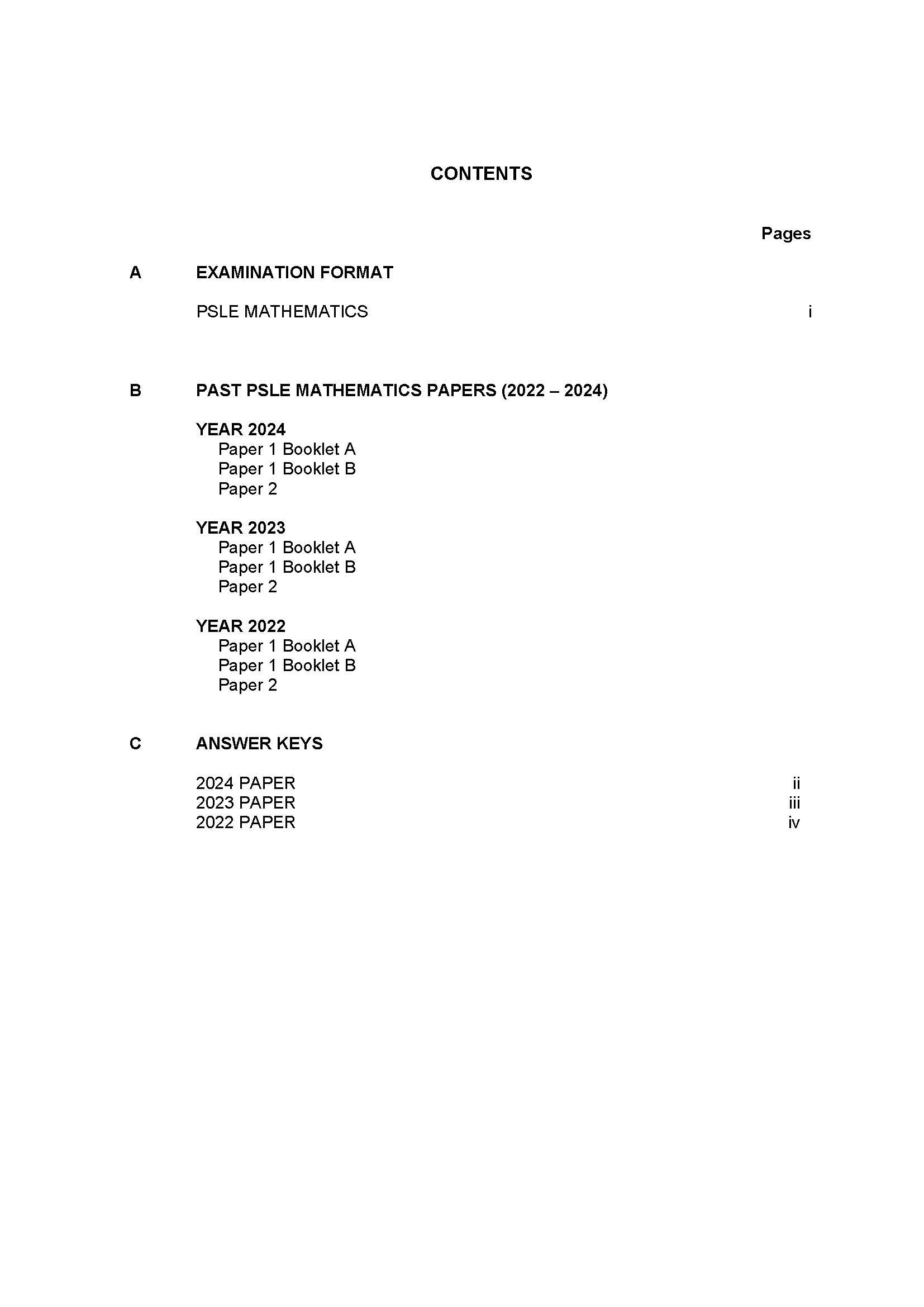 PSLE Maths Exam Q&A 22-24 (Yearly)