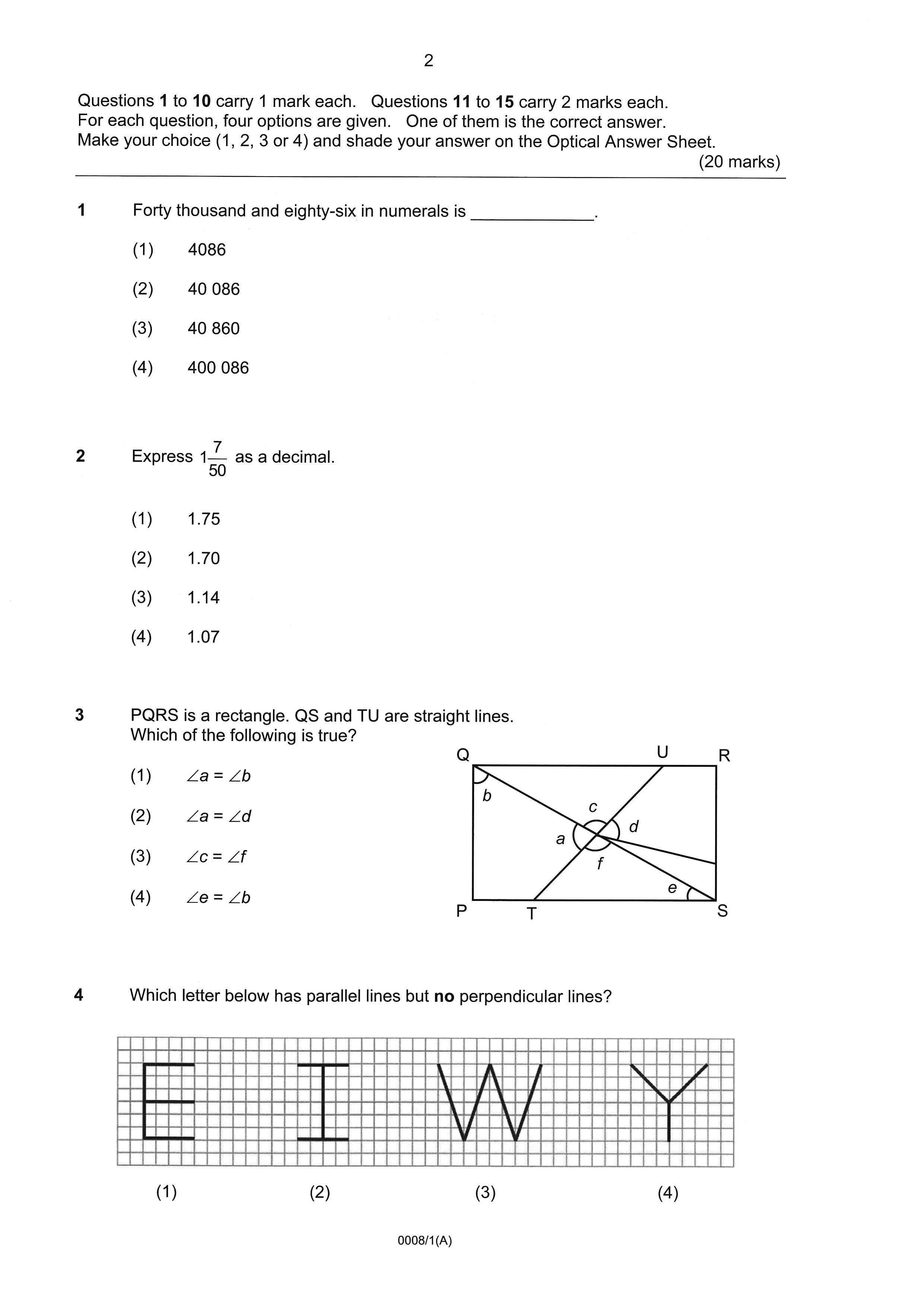 PSLE Maths Exam Q&A 22-24 (Yearly)